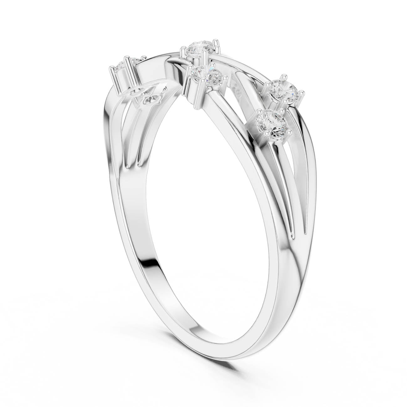 .18 Ct. Interwoven Round Diamond Accent Band (SBWR(44)) 10