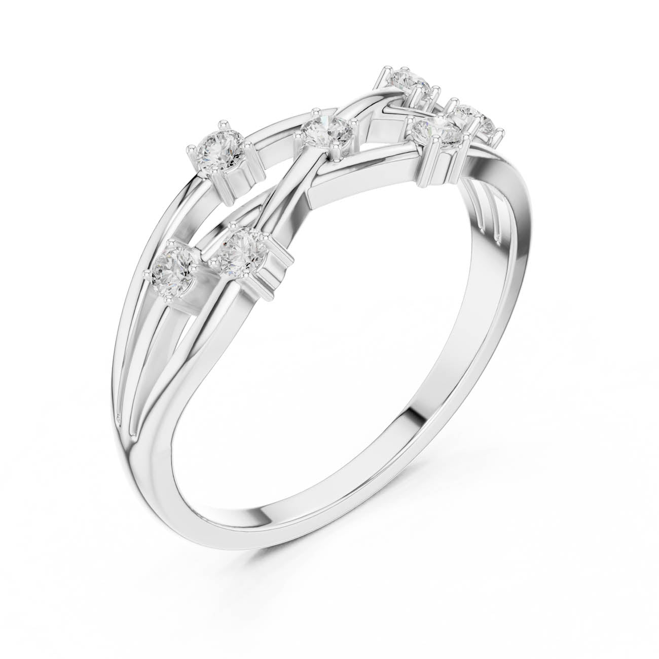.18 Ct. Interwoven Round Diamond Accent Band (SBWR(44)) 8