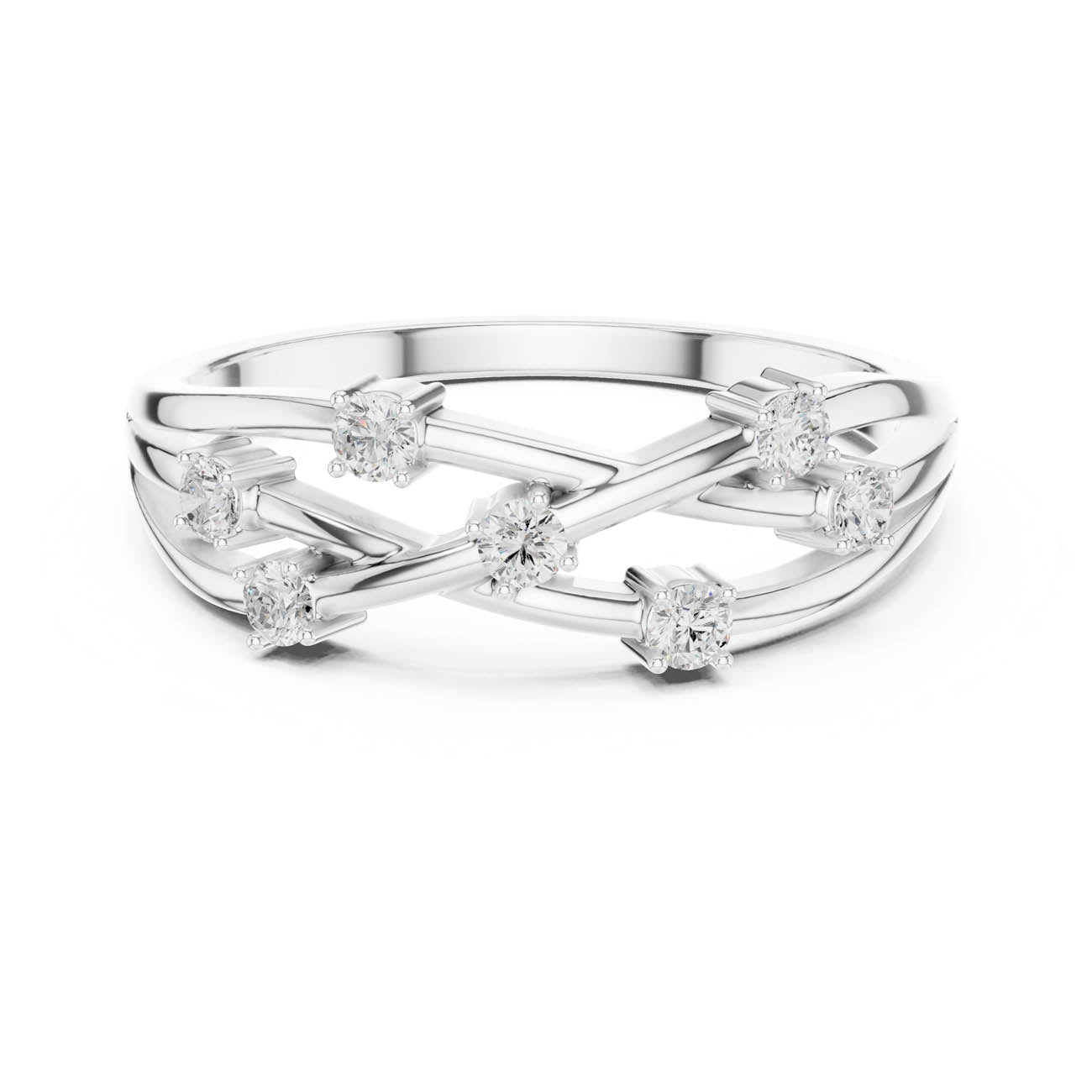 .18 Ct. Interwoven Round Diamond Accent Band (SBWR(44)) 7