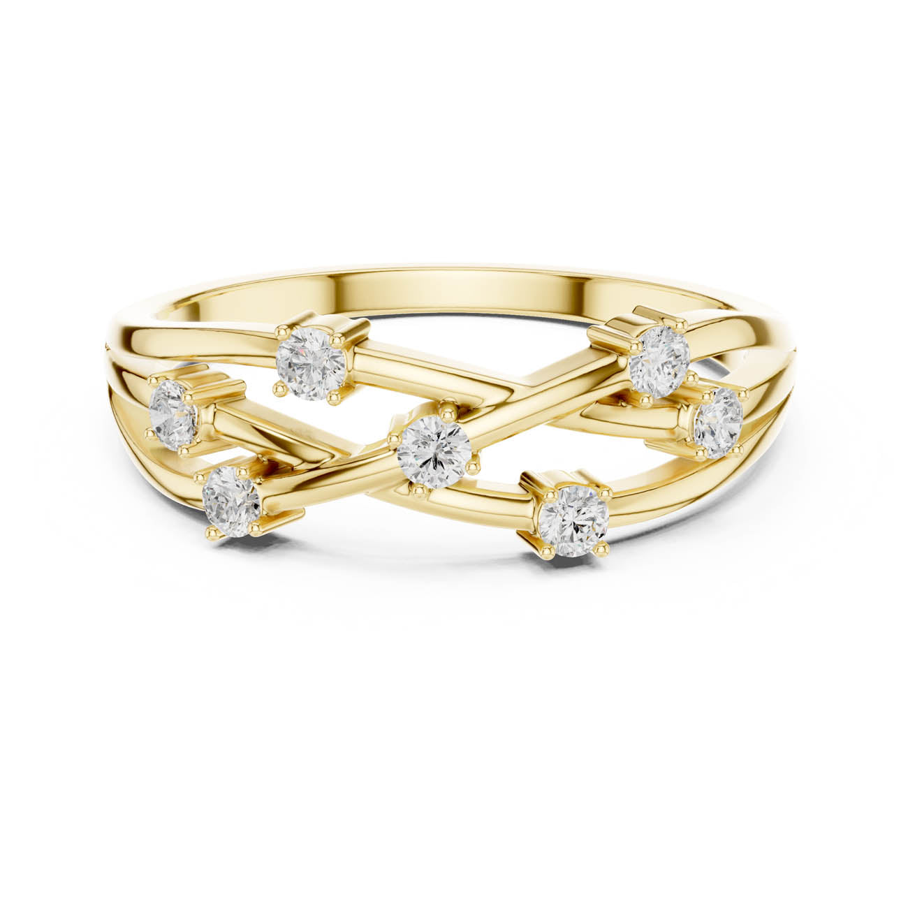 .18 Ct. Interwoven Round Diamond Accent Band (SBWR(44))
