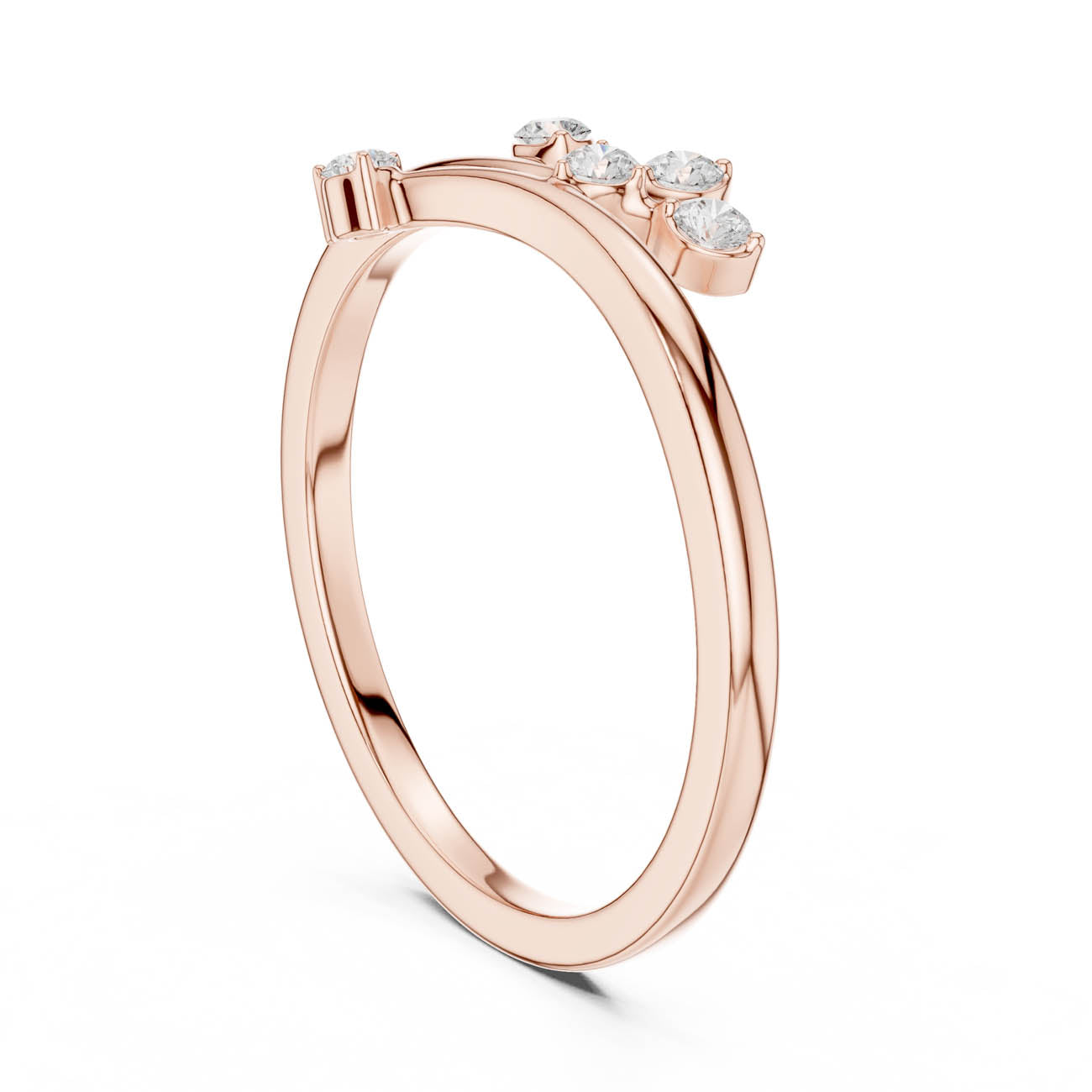 .13 Ct. Round Diamond Cluster Ring with Open Sculpted Band (SBWR(45)) 10