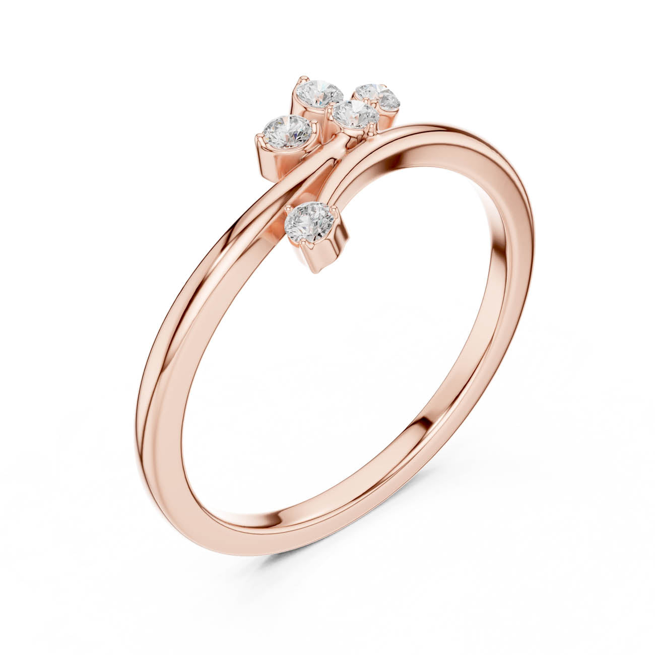 .13 Ct. Round Diamond Cluster Ring with Open Sculpted Band (SBWR(45)) 6