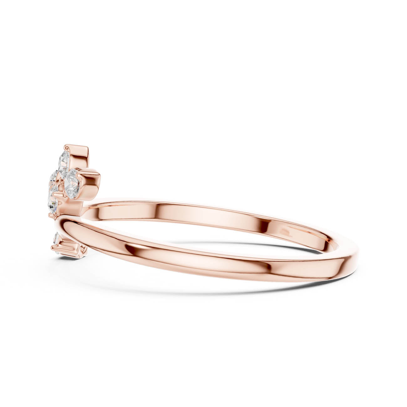 .13 Ct. Round Diamond Cluster Ring with Open Sculpted Band (SBWR(45)) 12