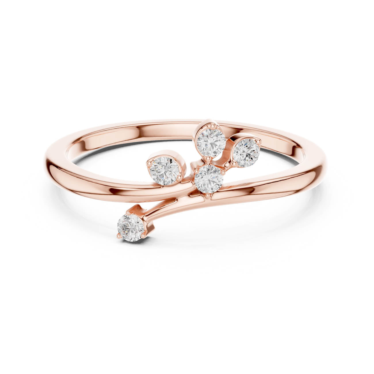 .13 Ct. Round Diamond Cluster Ring with Open Sculpted Band (SBWR(45)) 5