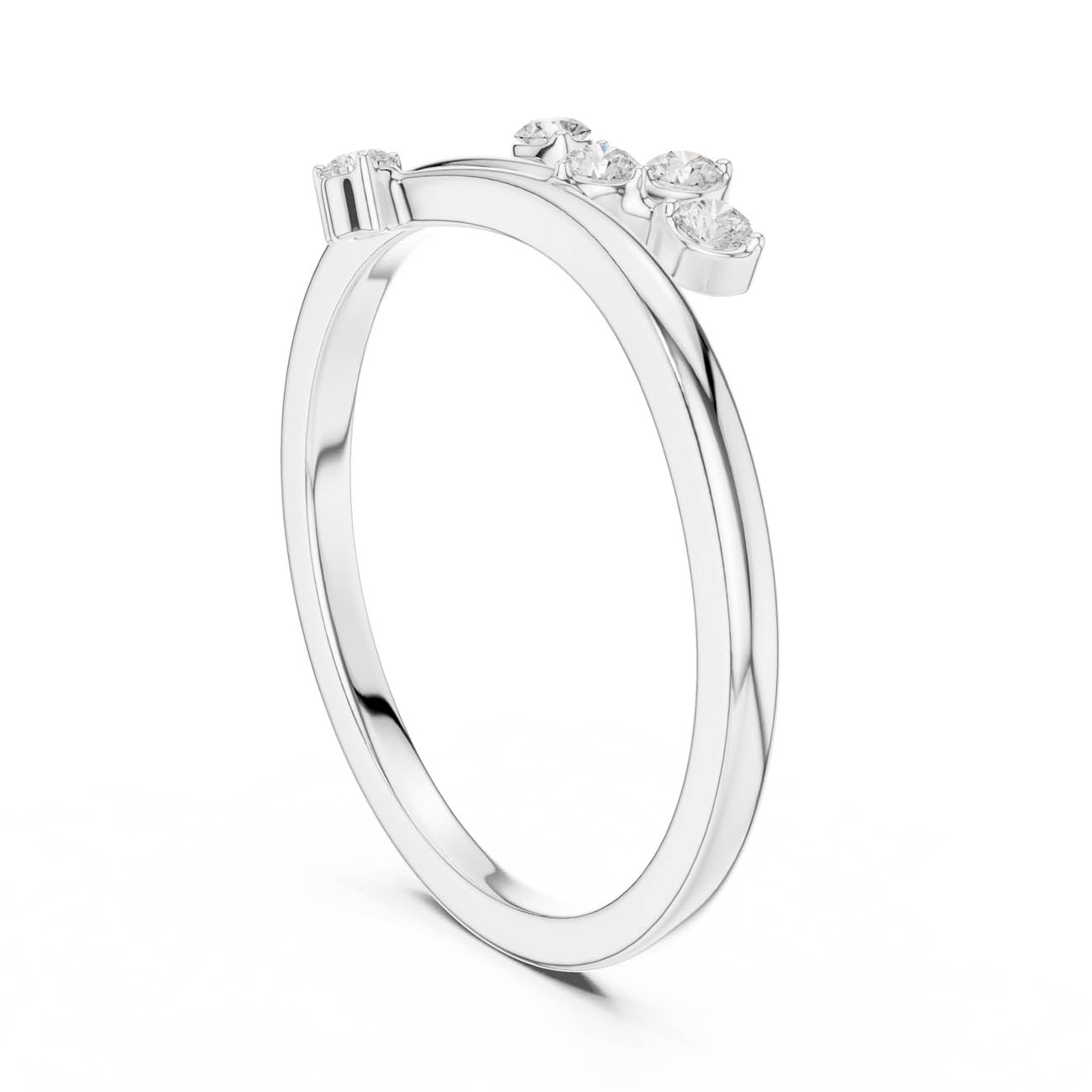 .13 Ct. Round Diamond Cluster Ring with Open Sculpted Band (SBWR(45)) 9