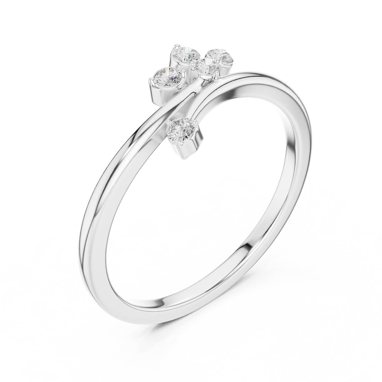 .13 Ct. Round Diamond Cluster Ring with Open Sculpted Band (SBWR(45)) 8