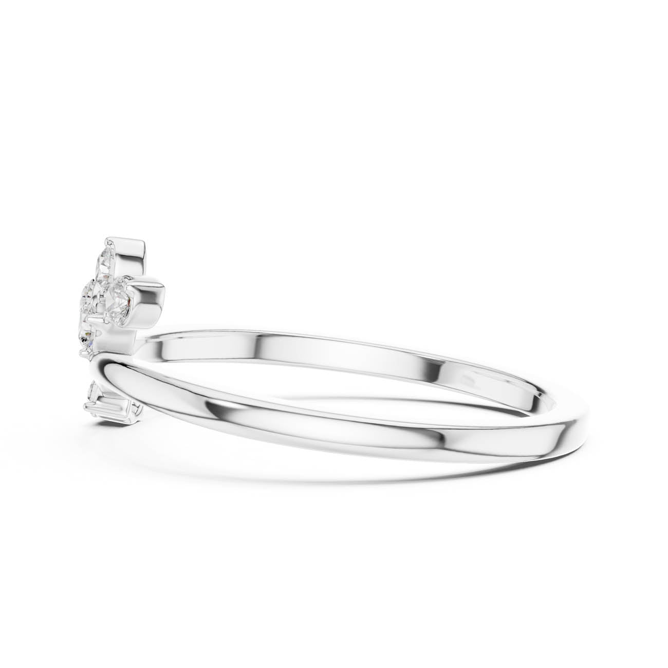 .13 Ct. Round Diamond Cluster Ring with Open Sculpted Band (SBWR(45)) 11