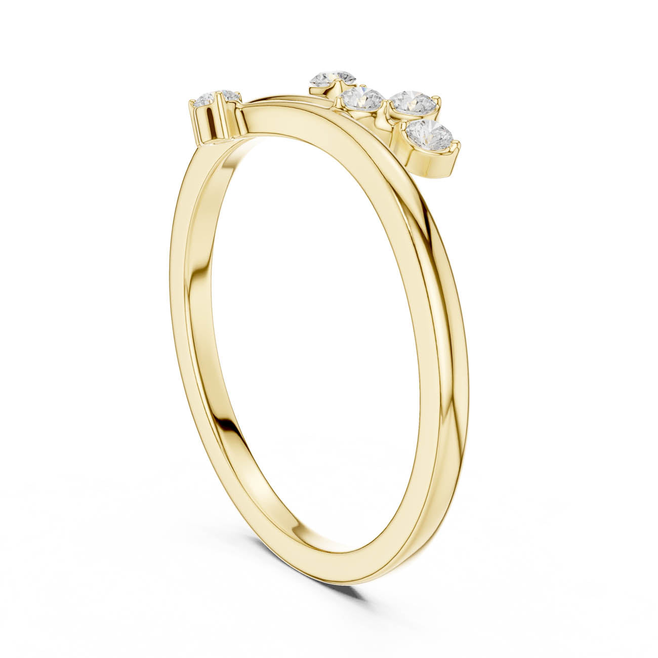 .13 Ct. Round Diamond Cluster Ring with Open Sculpted Band (SBWR(45)) 3