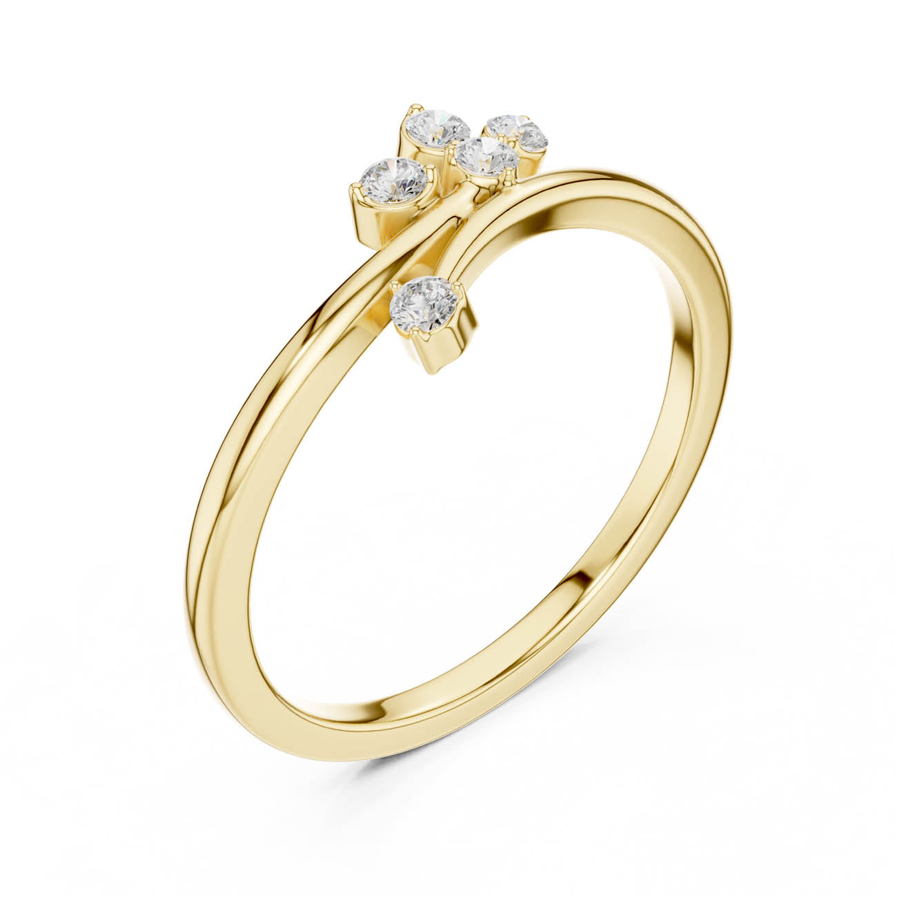 .13 Ct. Round Diamond Cluster Ring with Open Sculpted Band (SBWR(45))