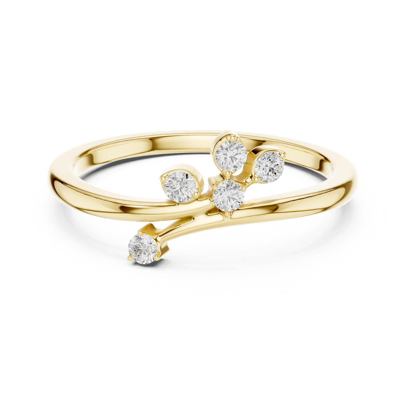.13 Ct. Round Diamond Cluster Ring with Open Sculpted Band (SBWR(45))