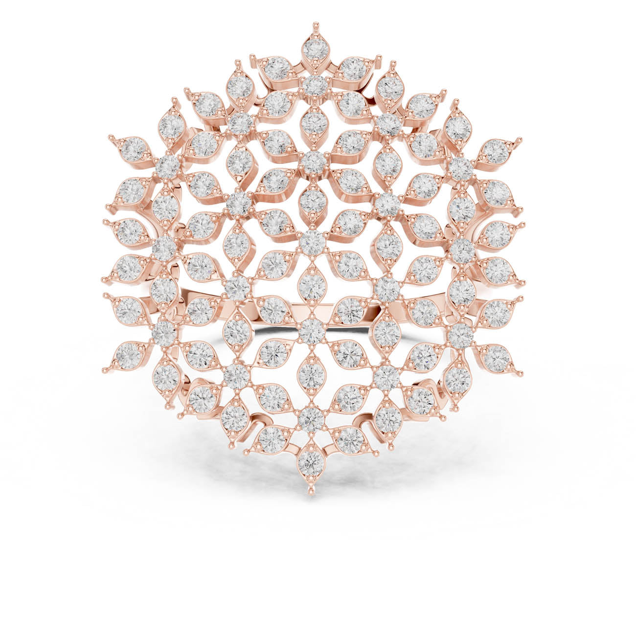 .91 Ct. Round Diamond Floral Cluster Ring with Openwork Design (SBWR(47)) 8