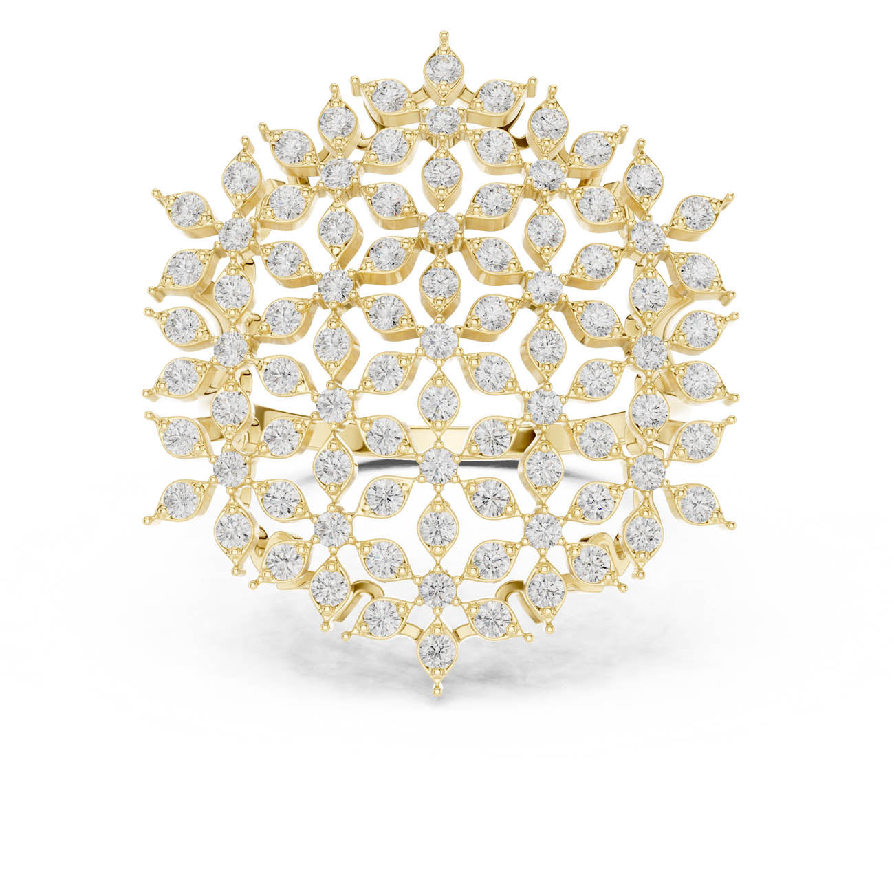 .91 Ct. Round Diamond Floral Cluster Ring with Openwork Design (SBWR(47))