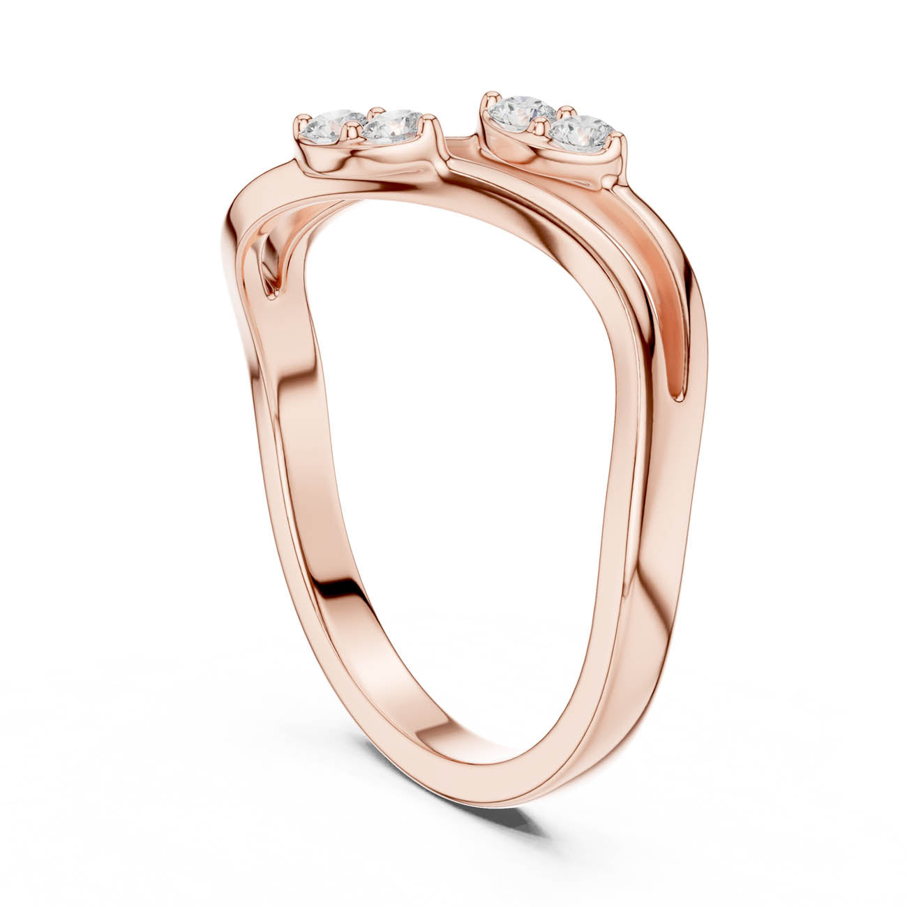 .14 Ct. Round Diamond Wave Band Ring (SBWR(4)) 11