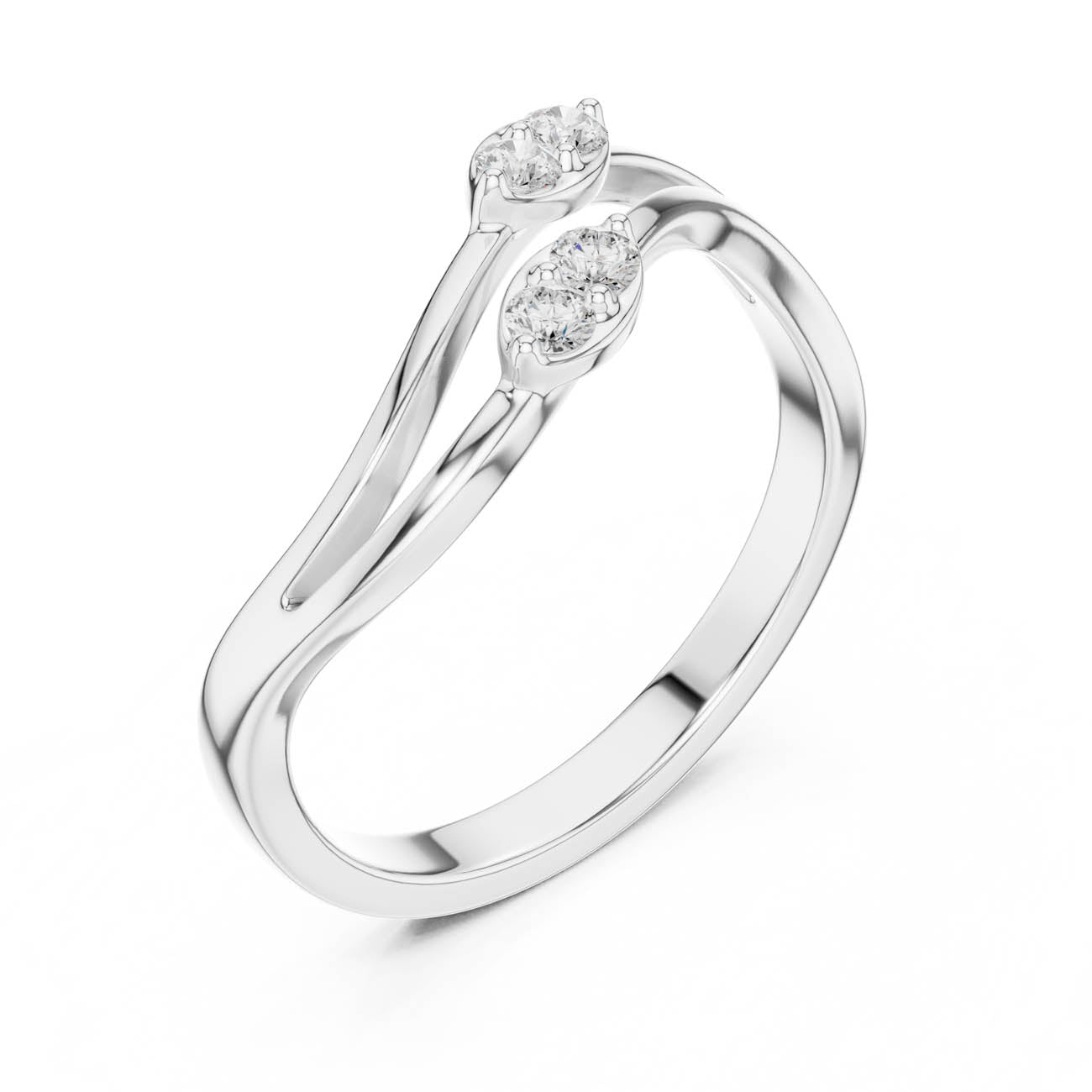 .14 Ct. Round Diamond Wave Band Ring (SBWR(4)) 6