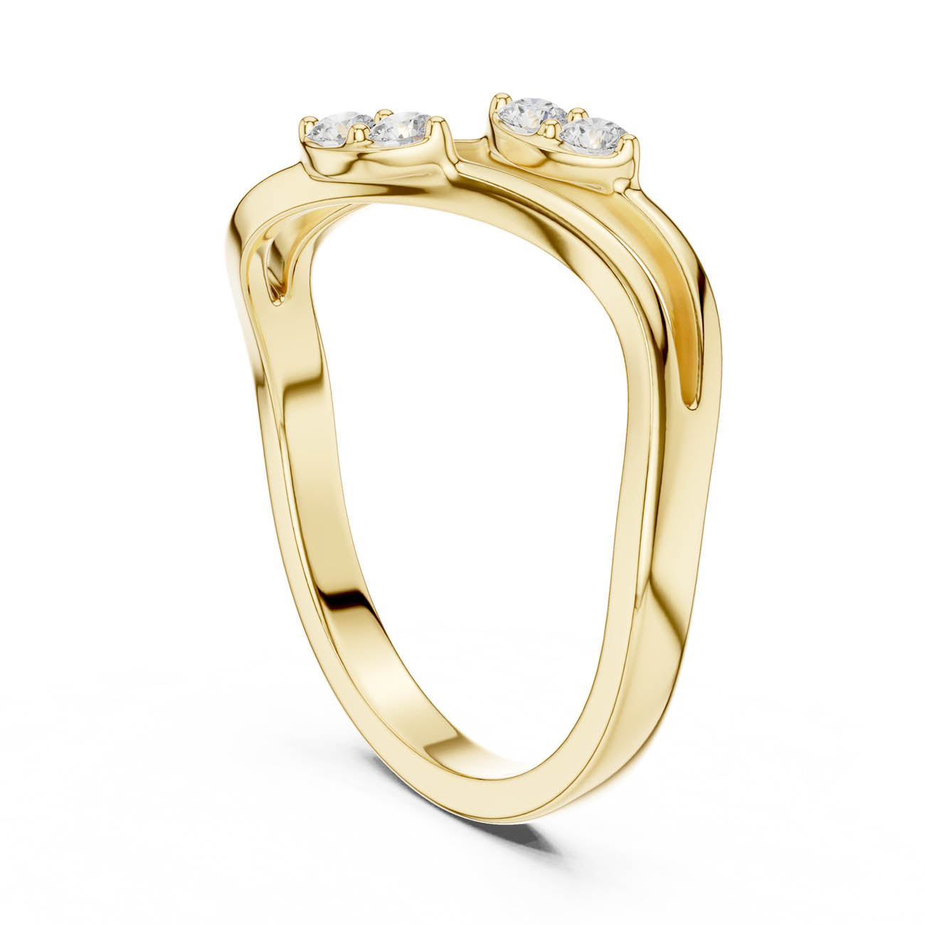 .14 Ct. Round Diamond Wave Band Ring (SBWR(4)) 3