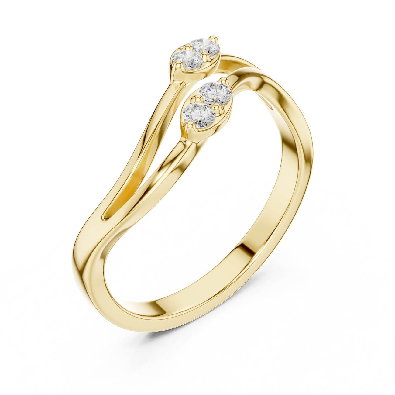 .14 Ct. Round Diamond Wave Band Ring (SBWR(4))