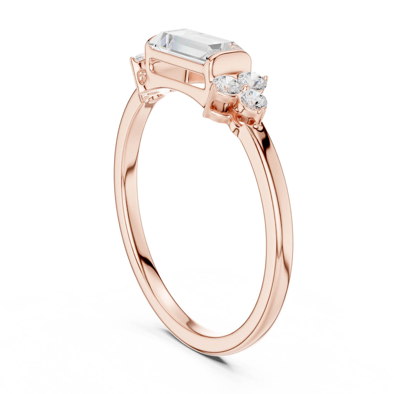 .50 Ct. Baguette Cut Diamond Solitaire with Side Accent Stones (SBWR(54)) 9
