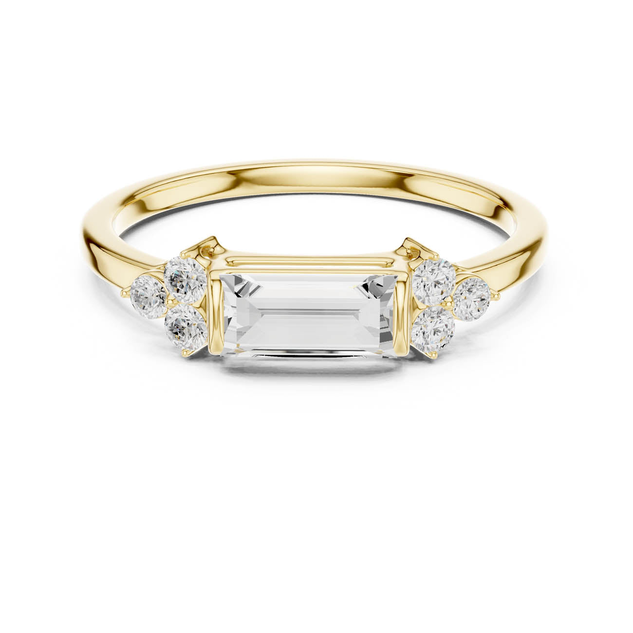 .50 Ct. Baguette Cut Diamond Solitaire with Side Accent Stones (SBWR(54))