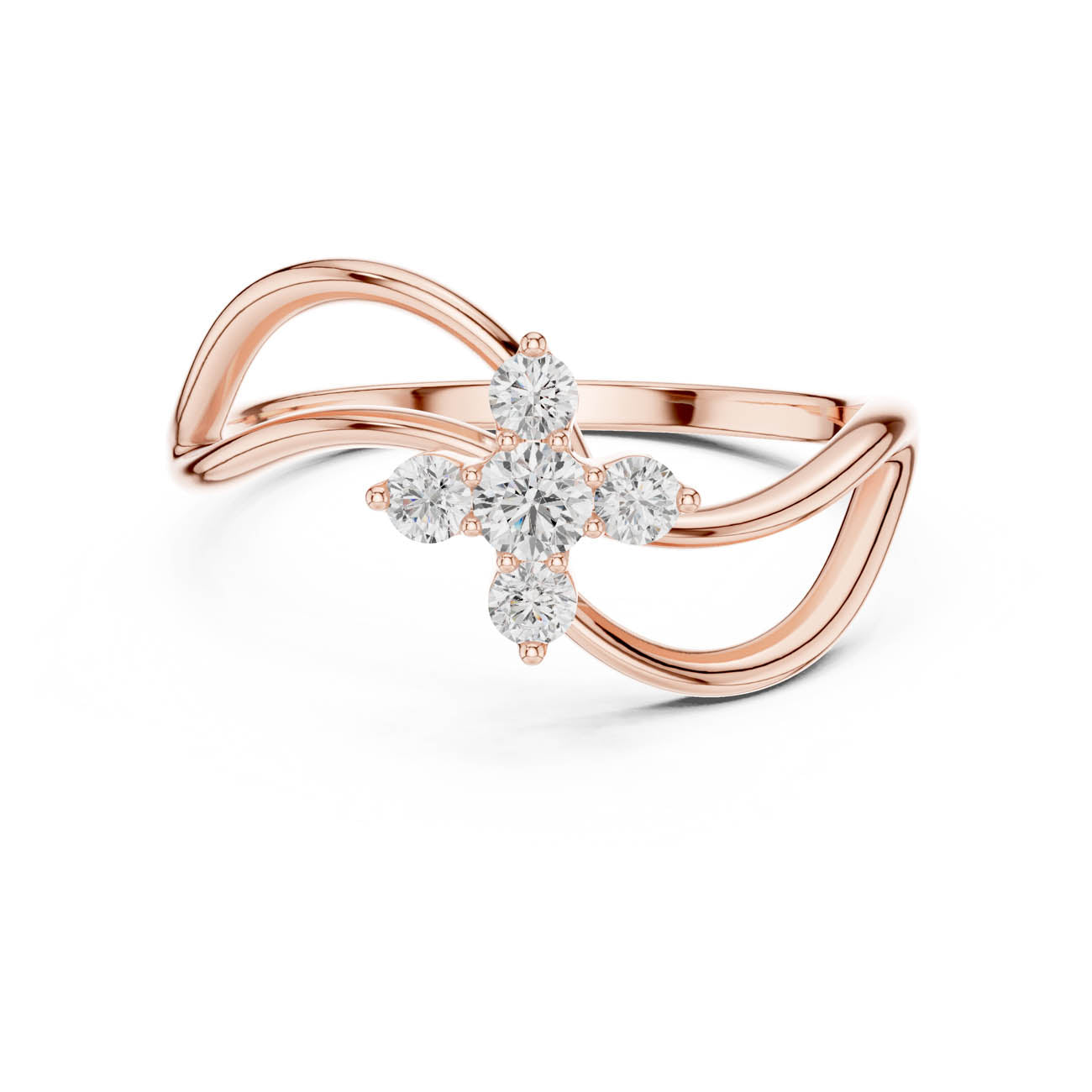 .22 Ct. Round Diamond Cluster Ring with Bypass Band (SBWR(58)) 7