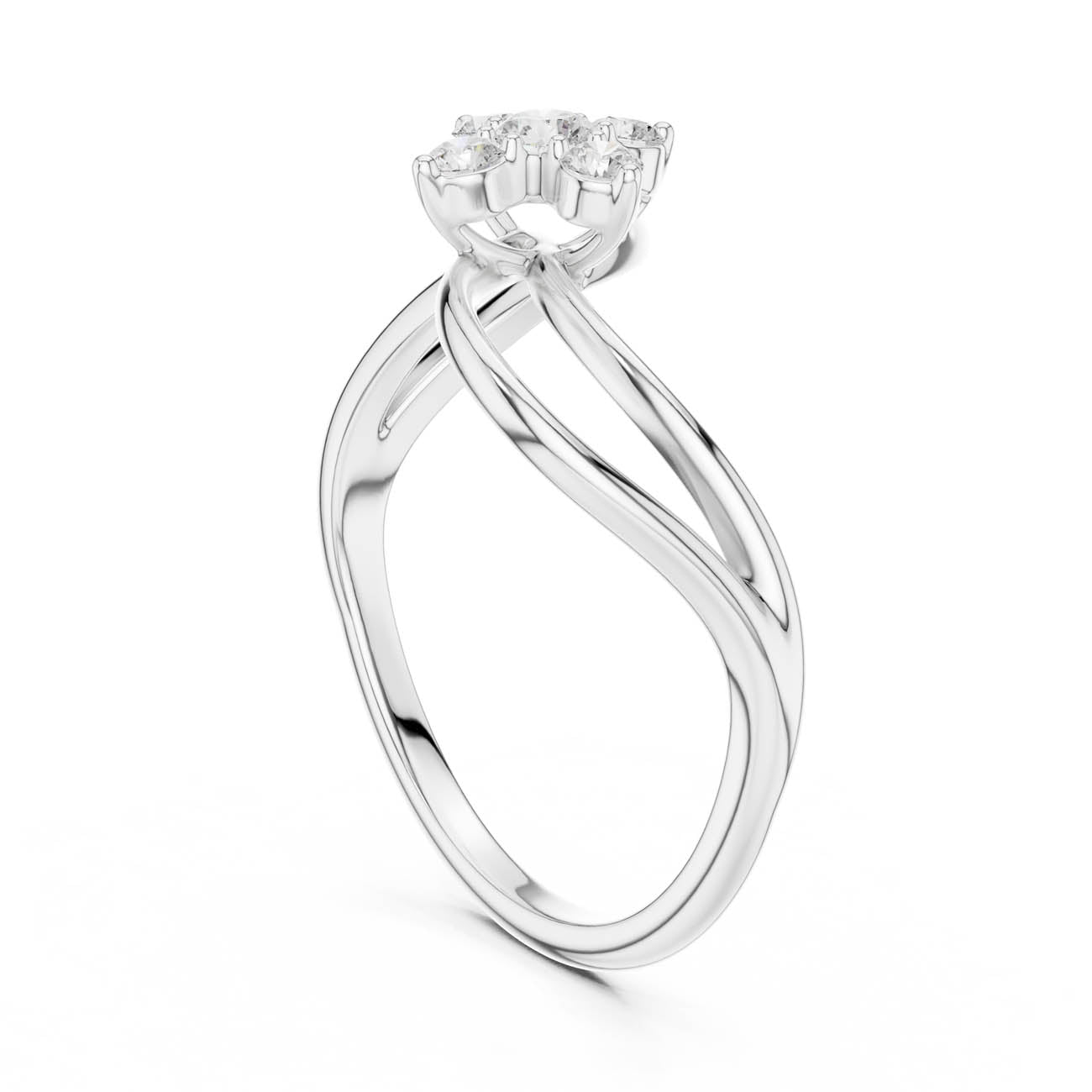 .22 Ct. Round Diamond Cluster Ring with Bypass Band (SBWR(58)) 9