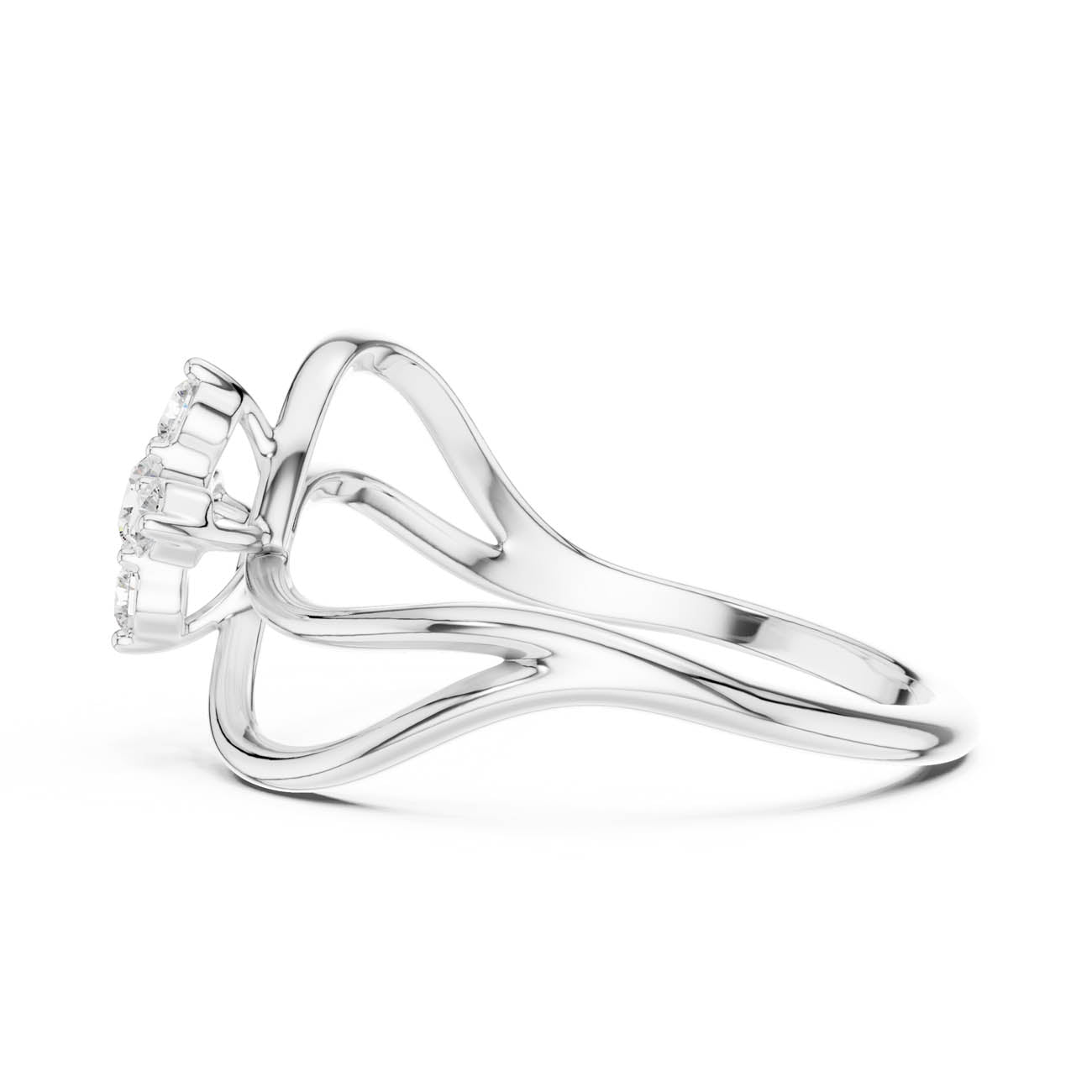 .22 Ct. Round Diamond Cluster Ring with Bypass Band (SBWR(58)) 11