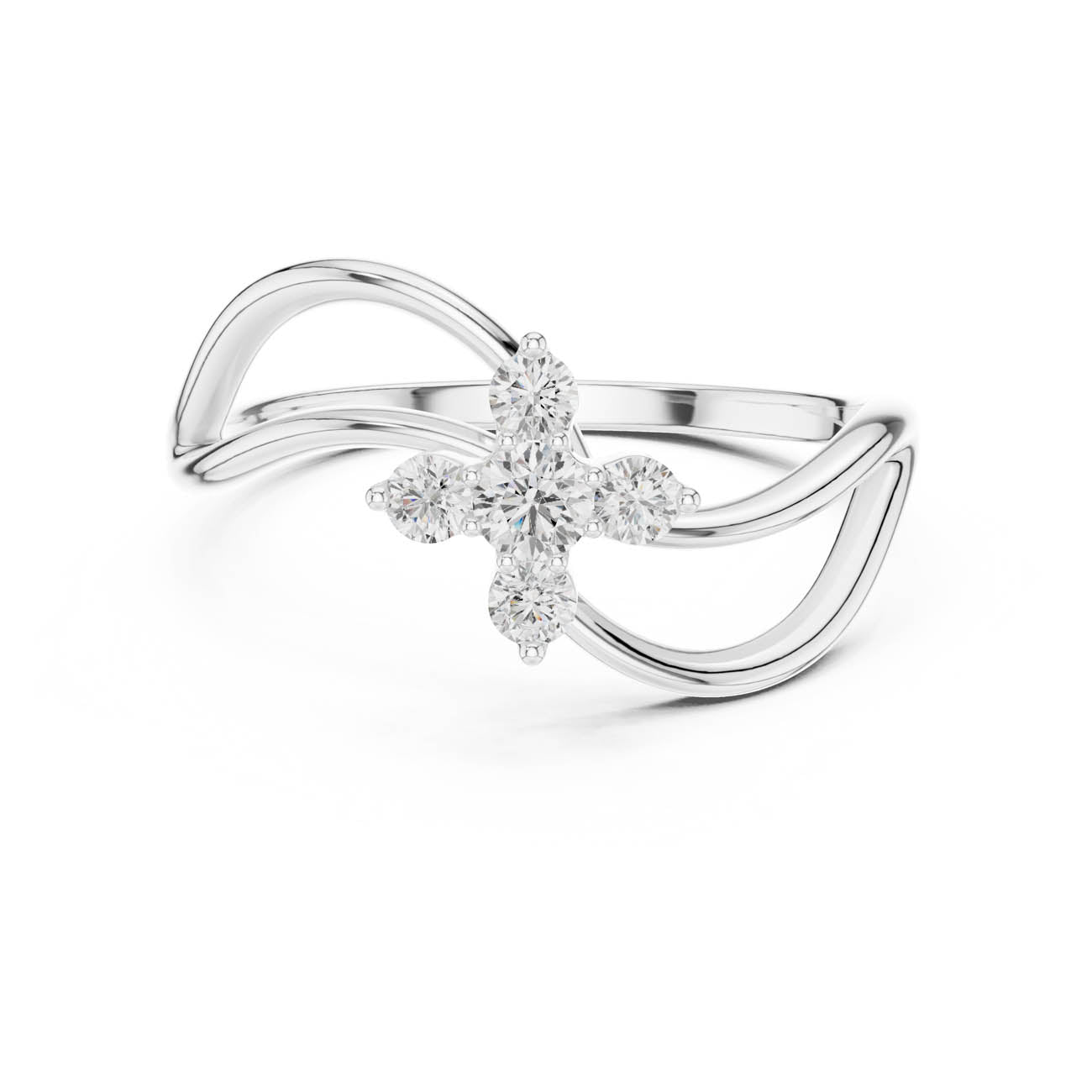.22 Ct. Round Diamond Cluster Ring with Bypass Band (SBWR(58))