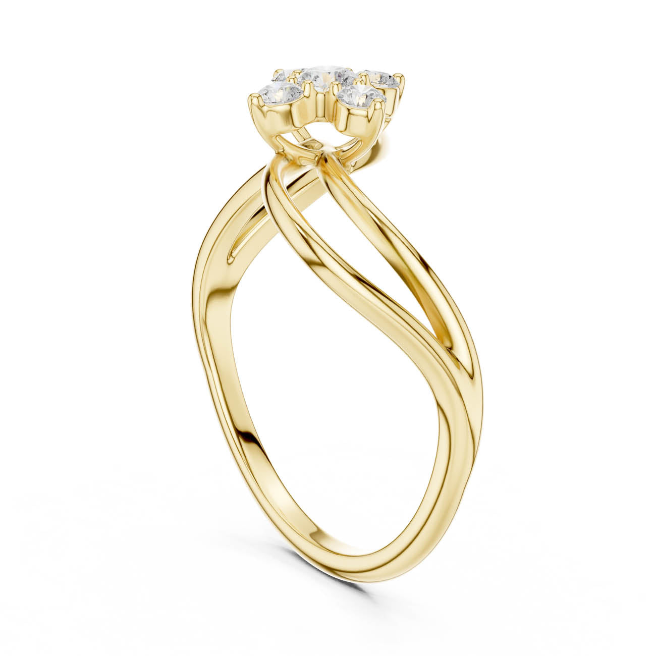 .22 Ct. Round Diamond Cluster Ring with Bypass Band (SBWR(58)) 3