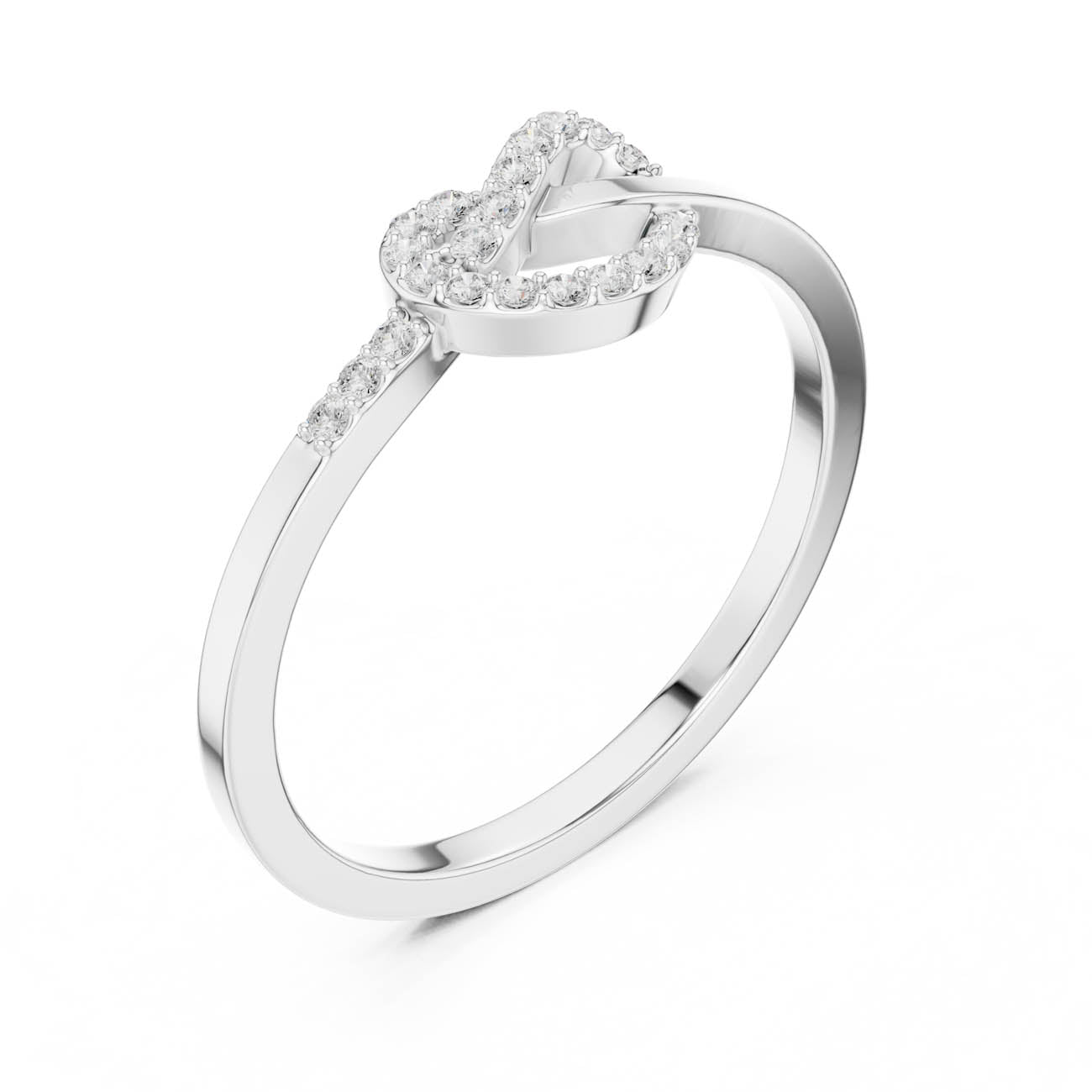 .11 Ct. Diamond Heart Knot Band Ring (SBWR(5)) 6