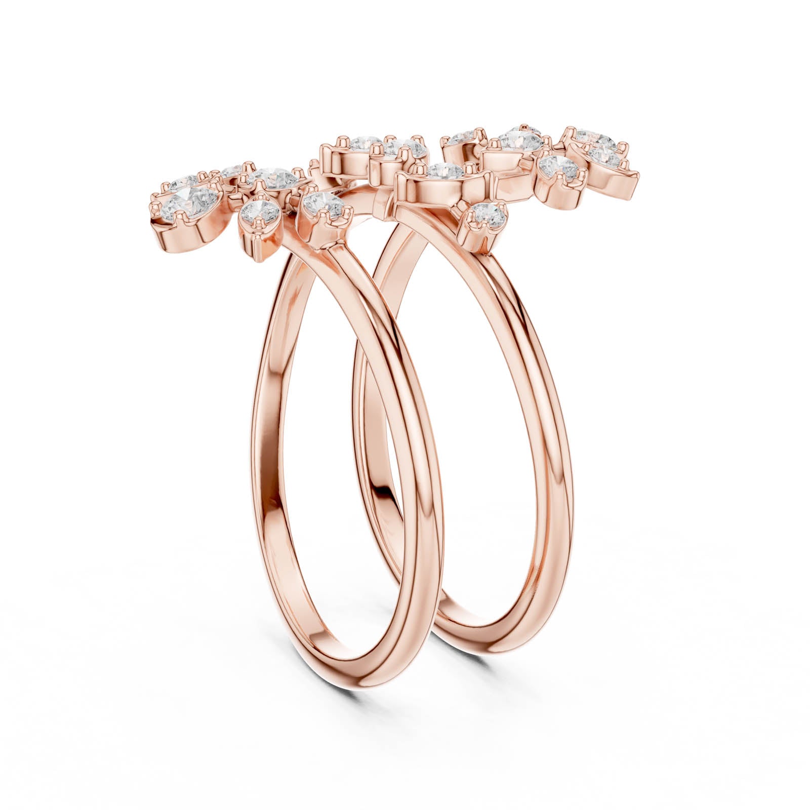 .36 Ct. Round Diamond Multi-Row Wrap Ring (SBWR(60)) 12