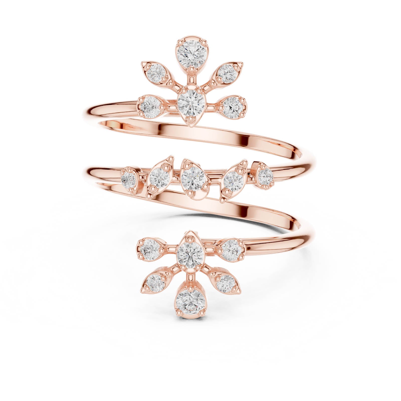 .36 Ct. Round Diamond Multi-Row Wrap Ring (SBWR(60)) 5