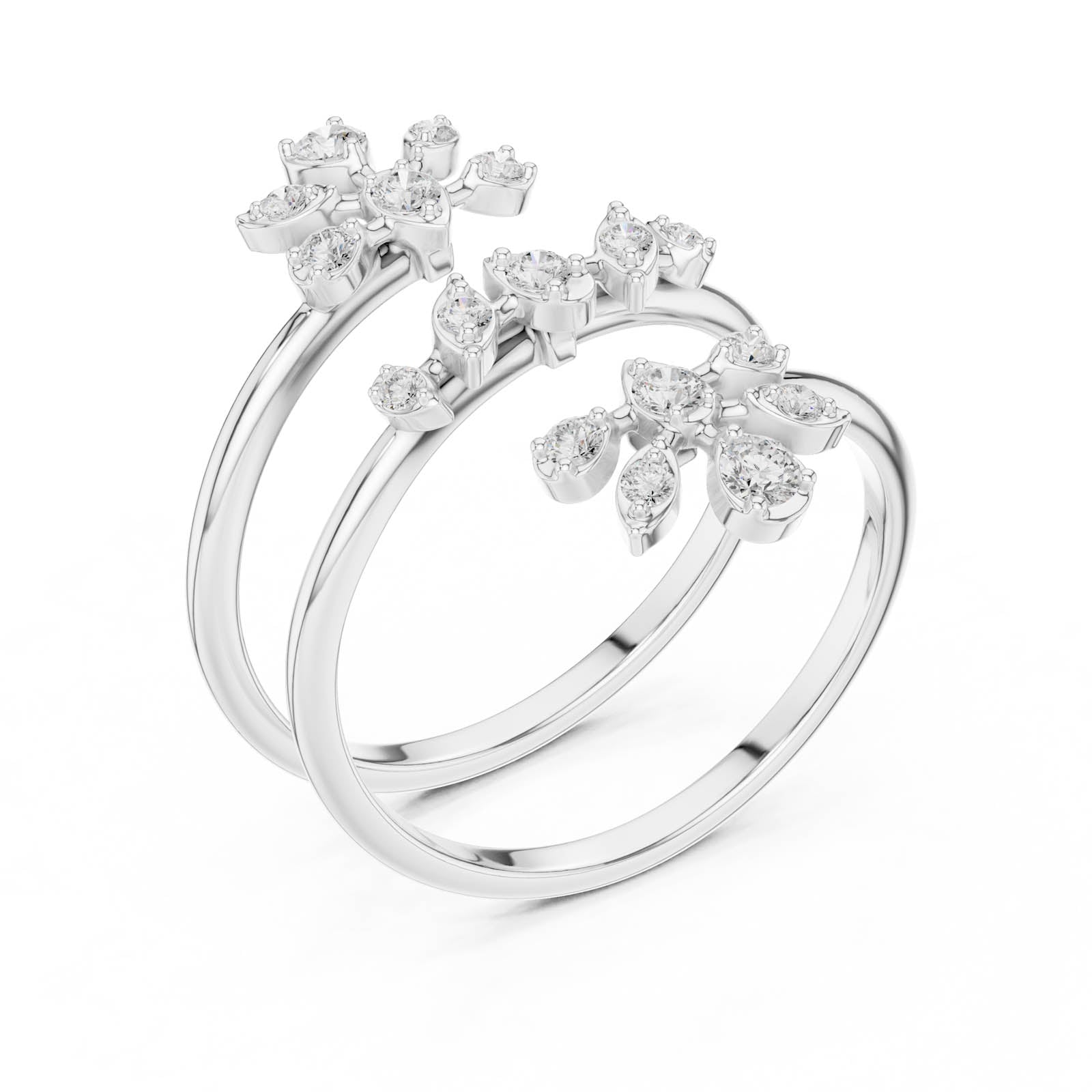 .36 Ct. Round Diamond Multi-Row Wrap Ring (SBWR(60)) 7