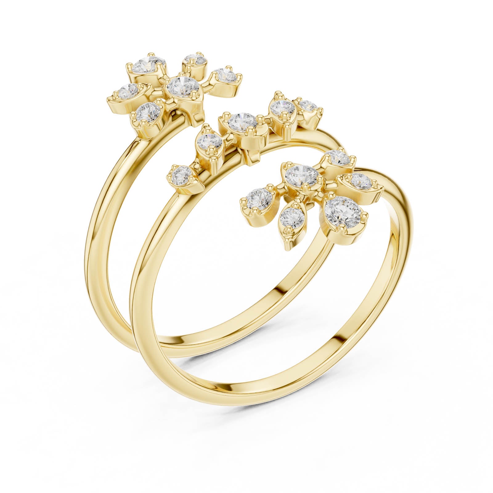 .36 Ct. Round Diamond Multi-Row Wrap Ring (SBWR(60)) 2