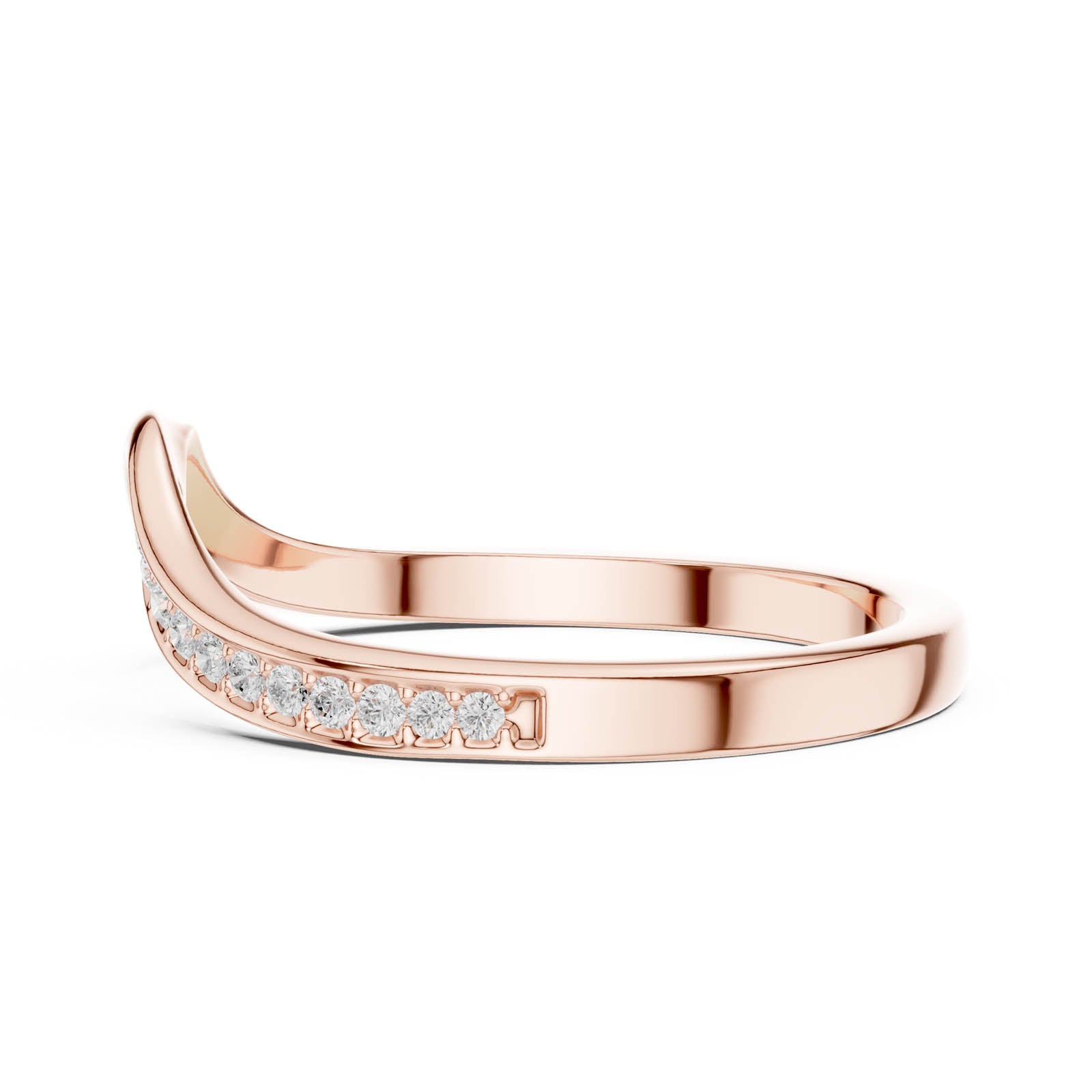 .07 Ct. Curved Round Diamond Band with Pavé Accent (SBWR(61)) 4