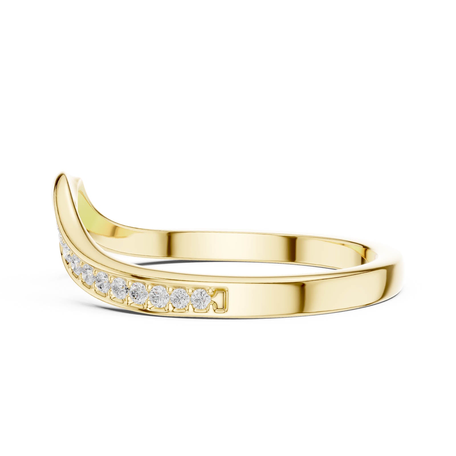 .07 Ct. Curved Round Diamond Band with Pavé Accent (SBWR(61)) 8