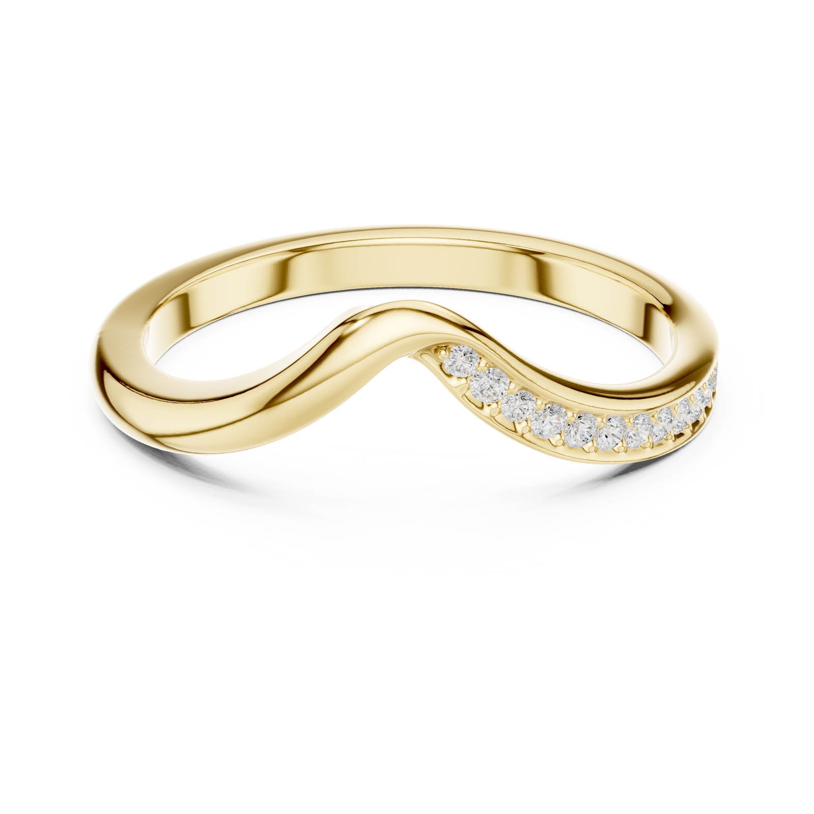 .07 Ct. Curved Round Diamond Band with Pavé Accent (SBWR(61)) 6