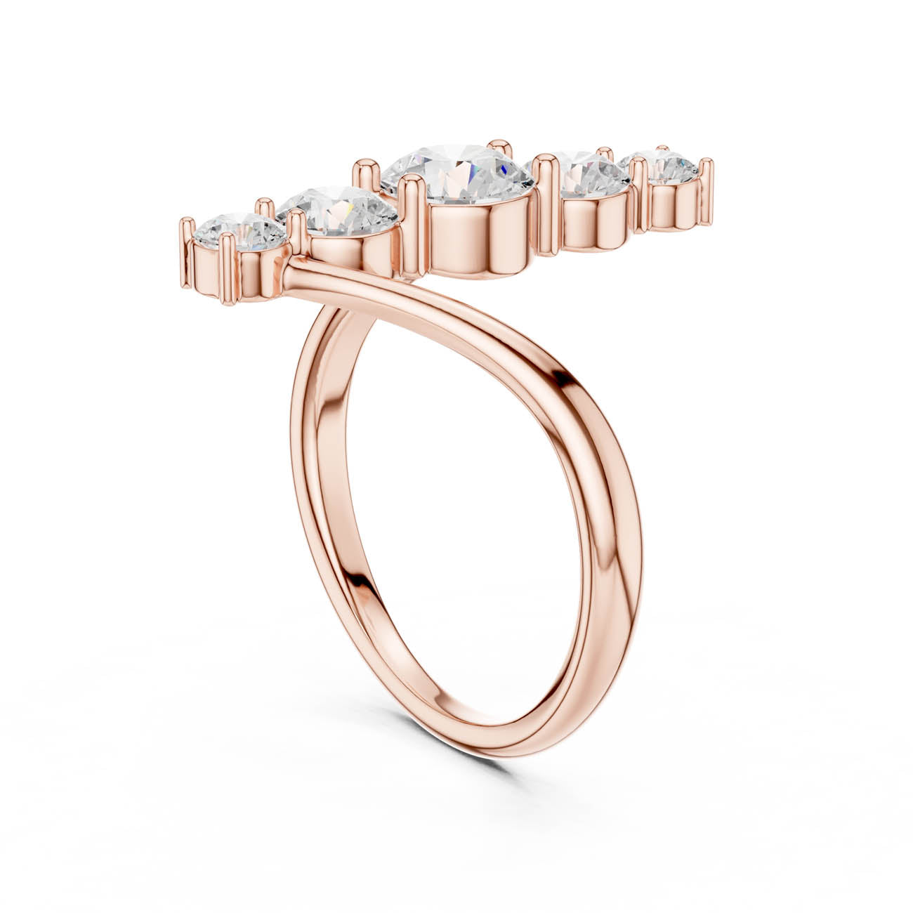 1.59 Ct. Vertical Round Diamond Bypass Ring (SBWR(62)) 9