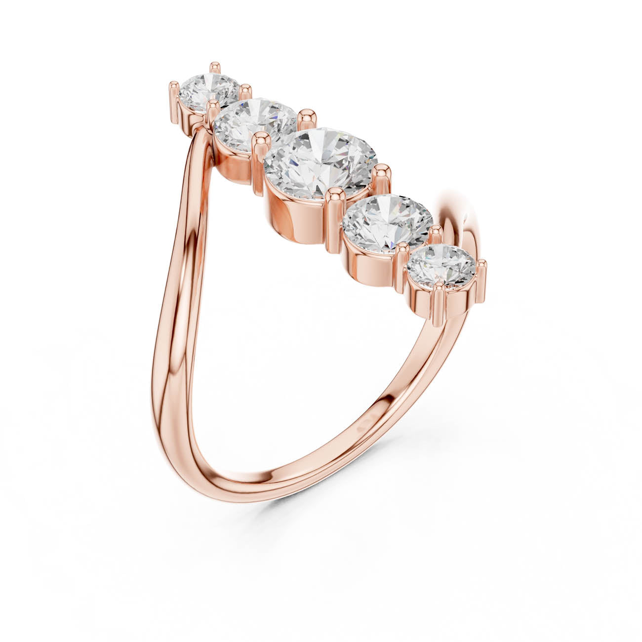 1.59 Ct. Vertical Round Diamond Bypass Ring (SBWR(62)) 10