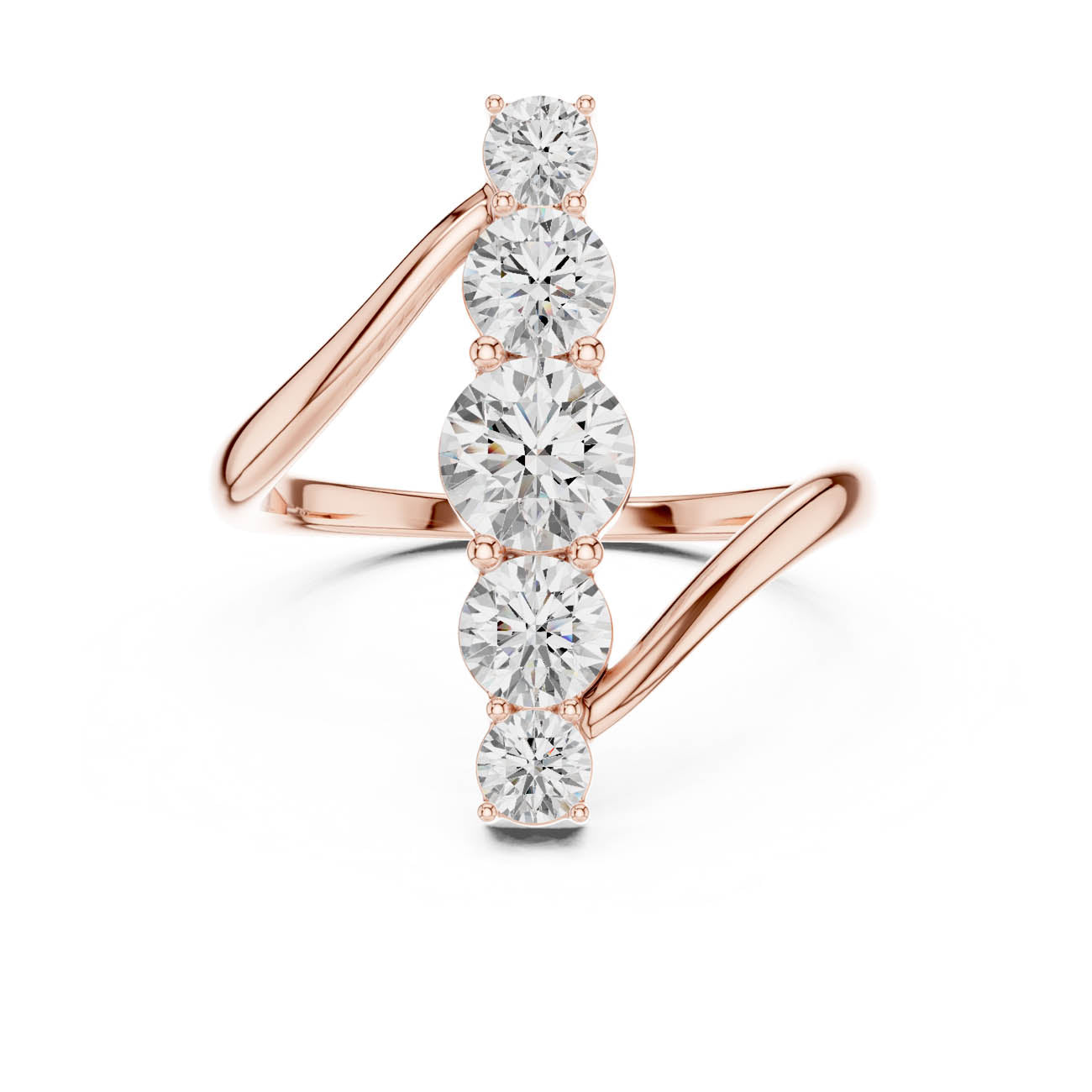 1.59 Ct. Vertical Round Diamond Bypass Ring (SBWR(62)) 7