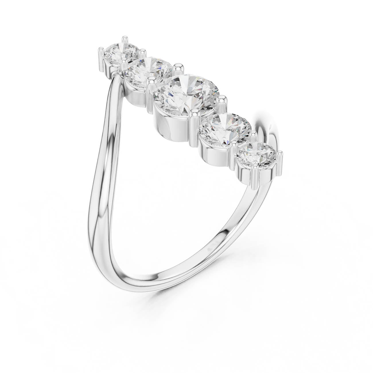1.59 Ct. Vertical Round Diamond Bypass Ring (SBWR(62)) 6