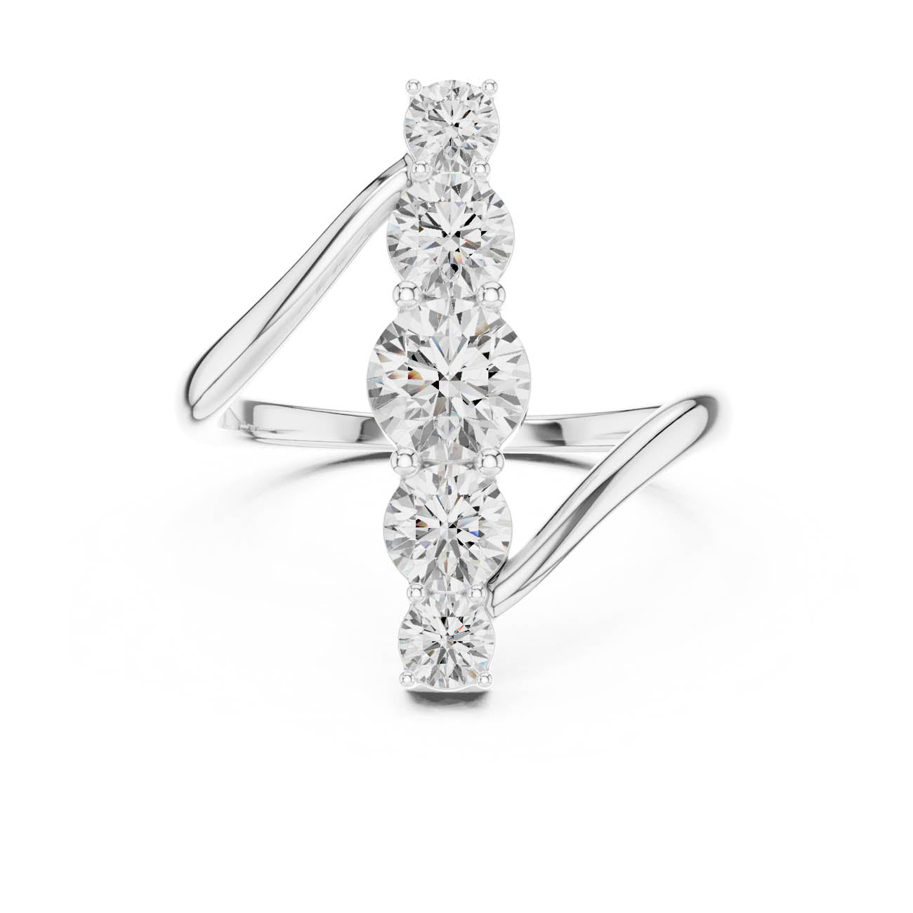 1.59 Ct. Vertical Round Diamond Bypass Ring (SBWR(62)) 5