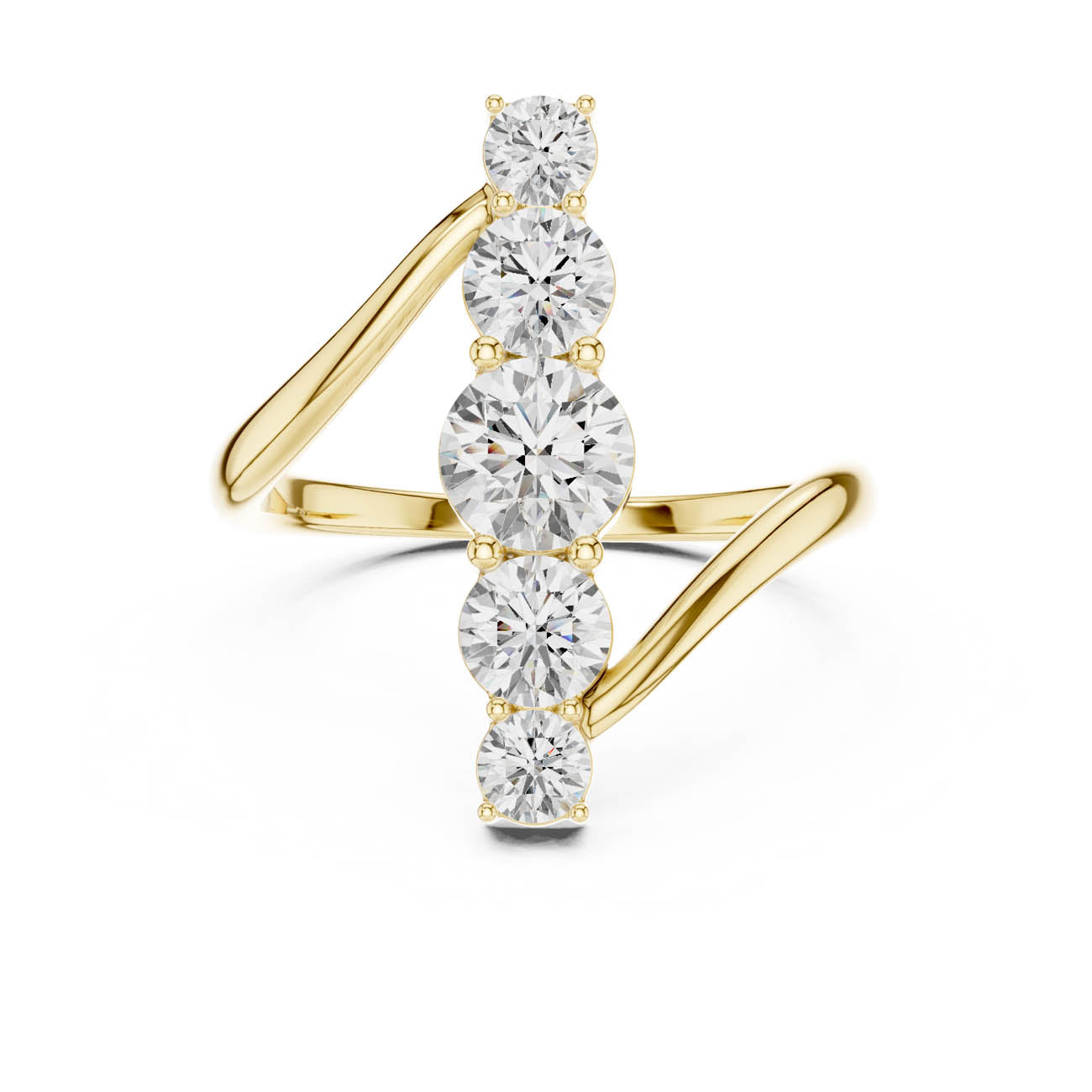 1.59 Ct. Vertical Round Diamond Bypass Ring (SBWR(62))