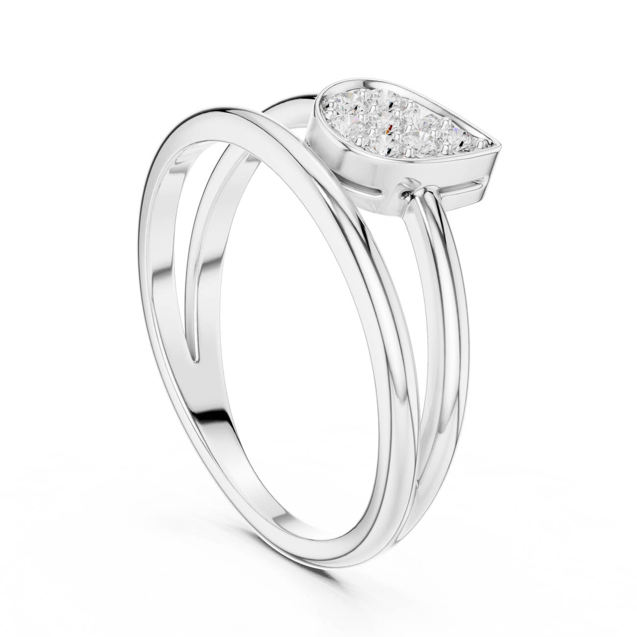 .14 Ct. Pear-Shaped Diamond Cluster Ring (SBWR(63)) 8