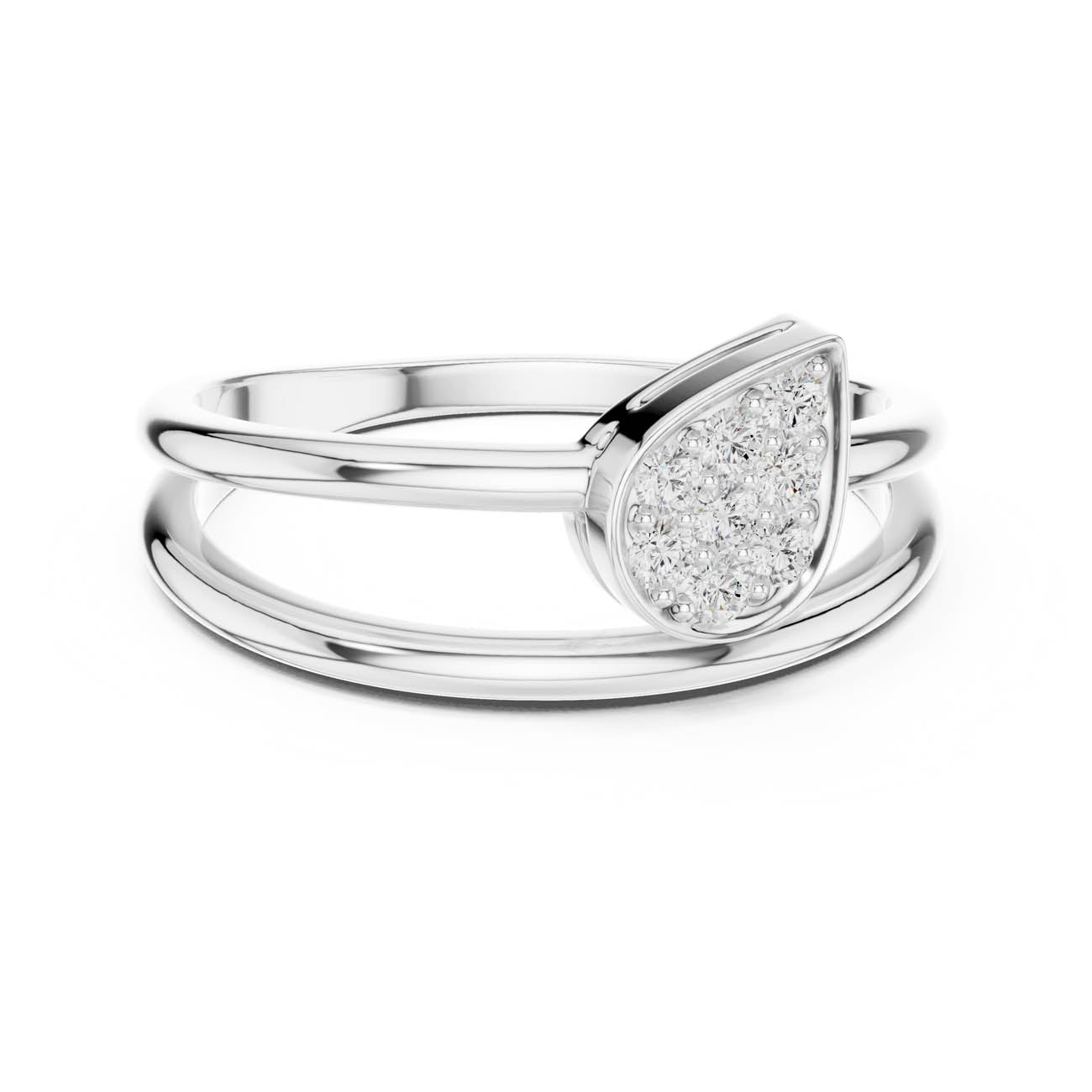 .14 Ct. Pear-Shaped Diamond Cluster Ring (SBWR(63)) 5