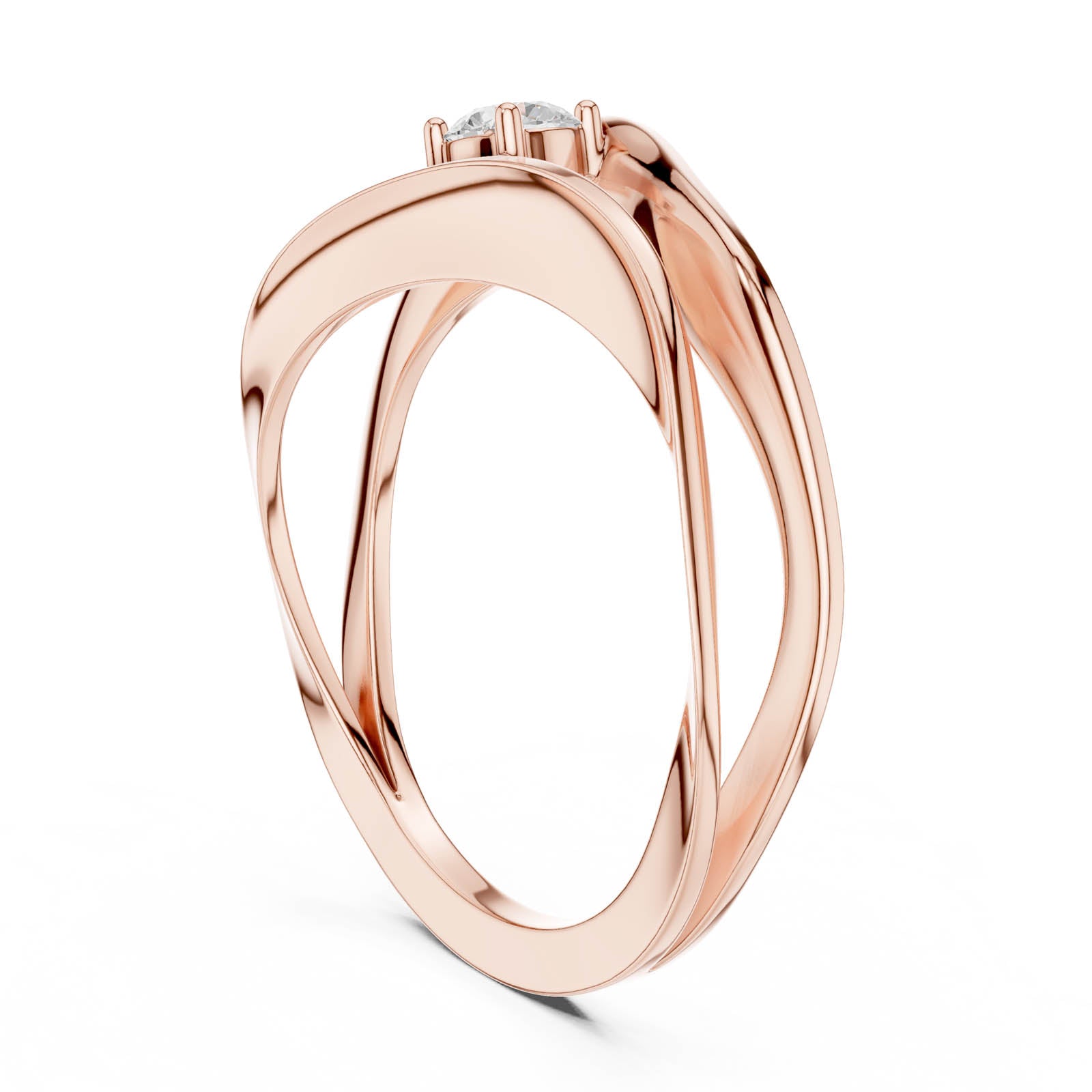.17 Ct. Round Diamond Solitaire Ring with Double Wrap Band (SBWR(66)) 9