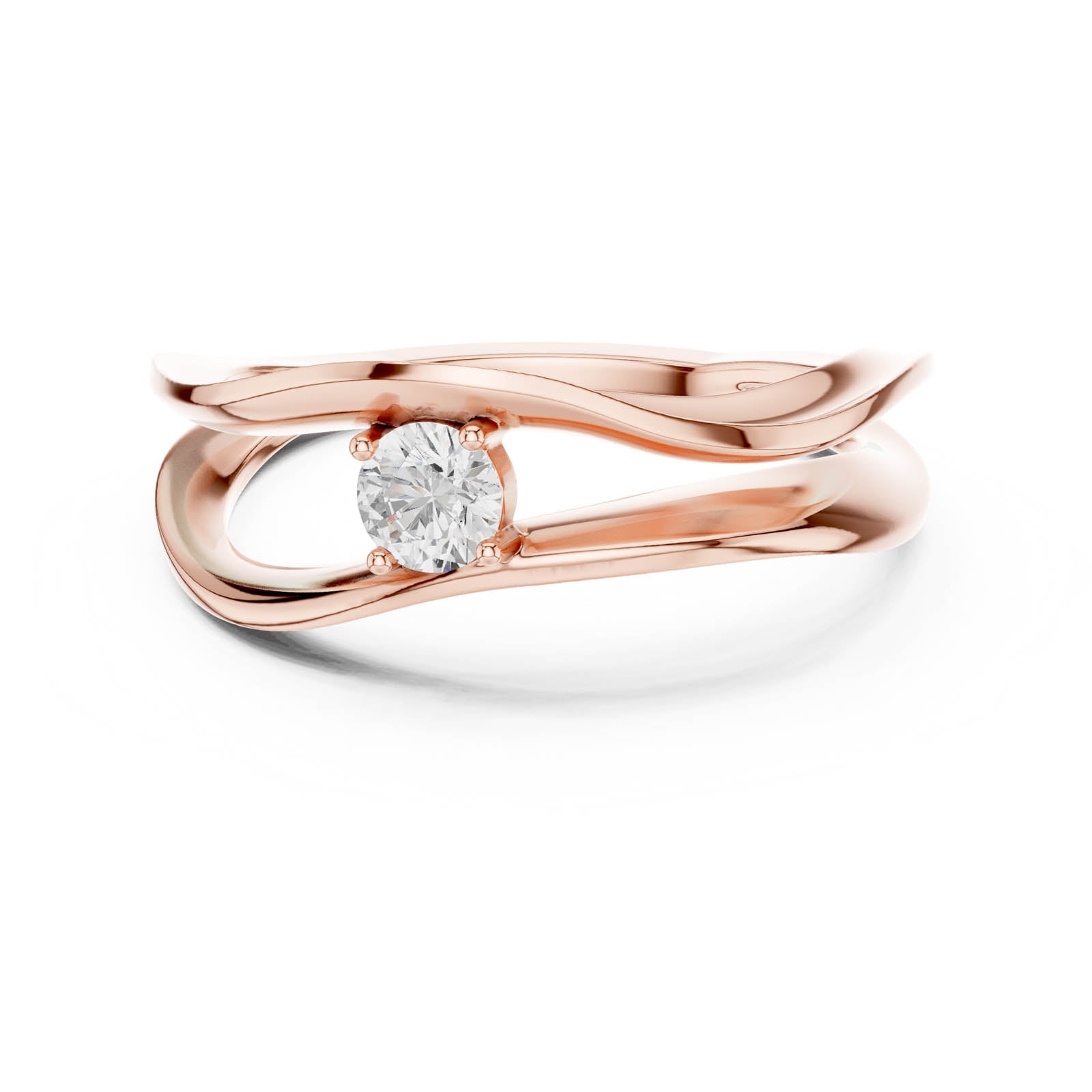 .17 Ct. Round Diamond Solitaire Ring with Double Wrap Band (SBWR(66)) 11