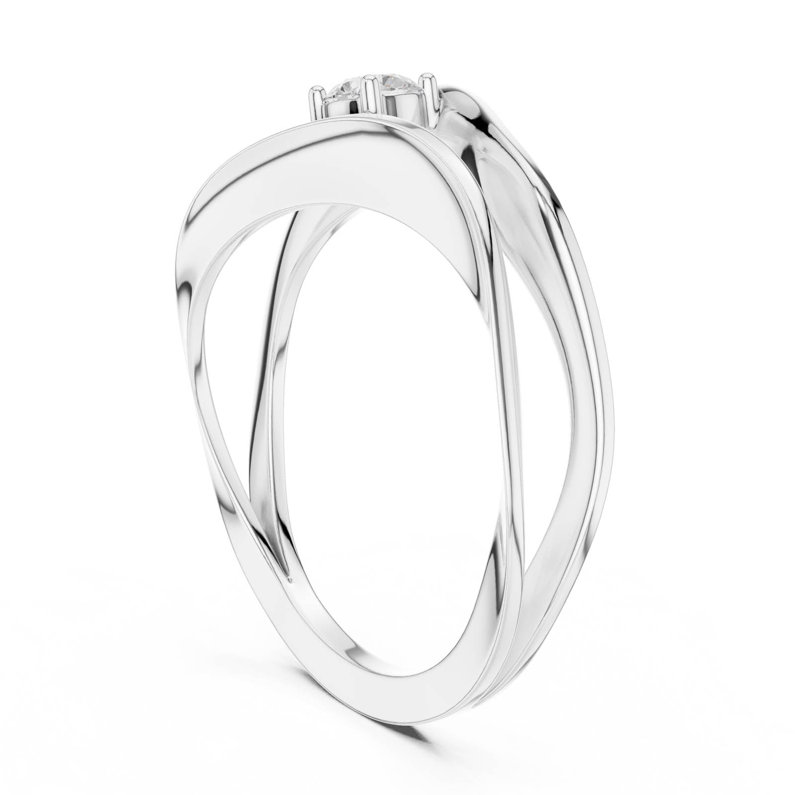 .17 Ct. Round Diamond Solitaire Ring with Double Wrap Band (SBWR(66)) 12