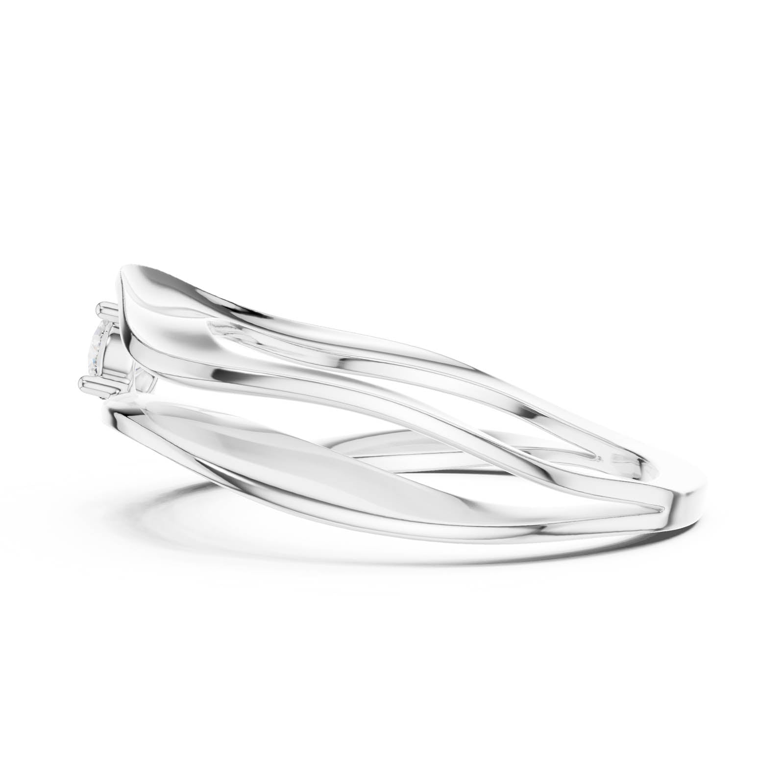.17 Ct. Round Diamond Solitaire Ring with Double Wrap Band (SBWR(66)) 5
