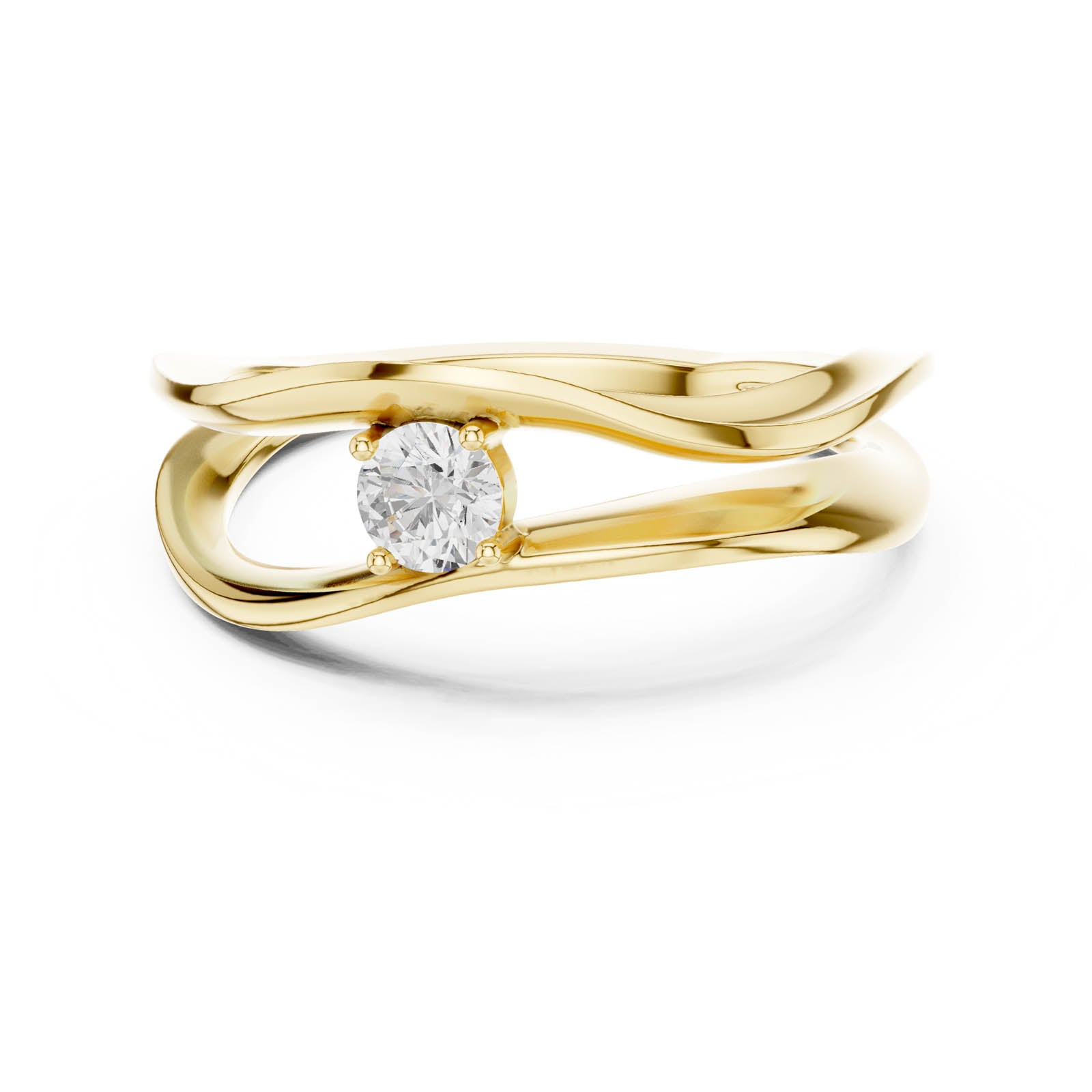 .17 Ct. Round Diamond Solitaire Ring with Double Wrap Band (SBWR(66)) 8