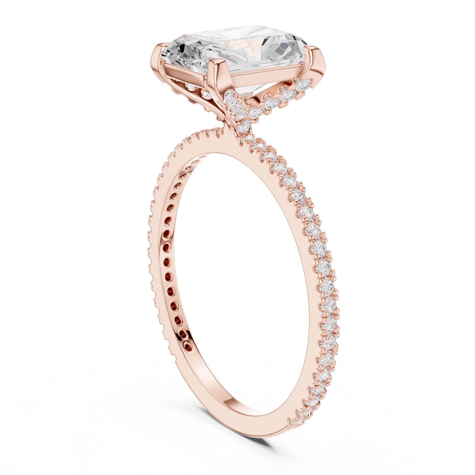 2.29 Ct. Radiant Cut Diamond Ring with Pavé Band (SBWR(68)) 12