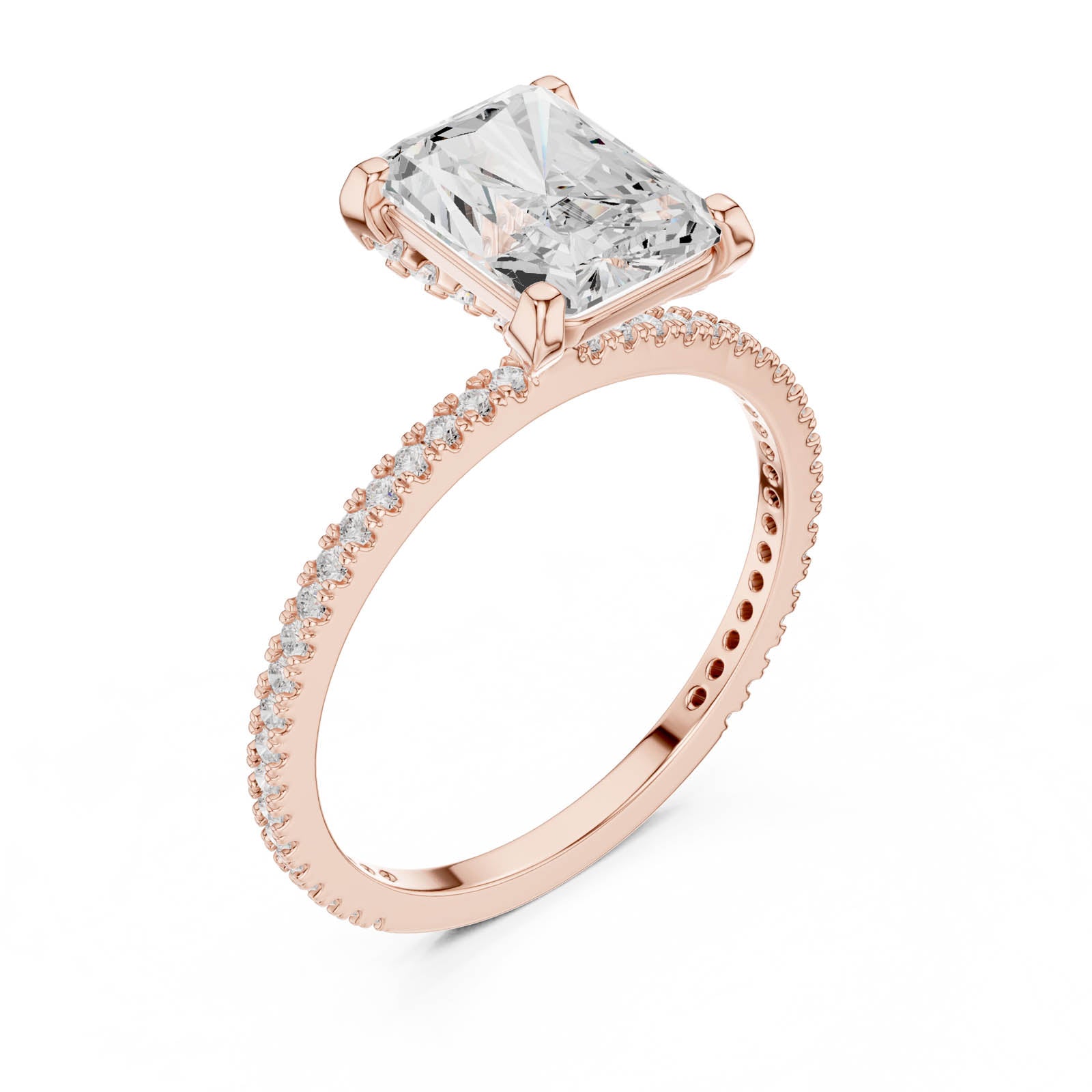 2.29 Ct. Radiant Cut Diamond Ring with Pavé Band (SBWR(68)) 13